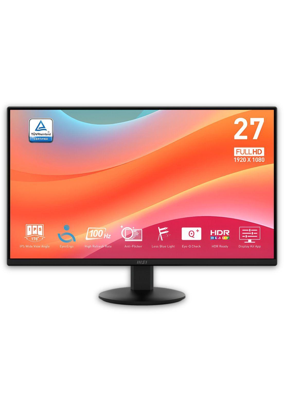 Monitor Gamer MSI PRO 27" Full HD 100HZ+ HDR Ultra Light IPS-8