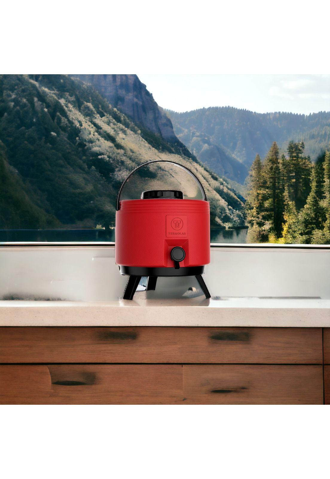 Maxi Termo 6 Litros Termolar Rojo para Agua Caliente y Fria-3