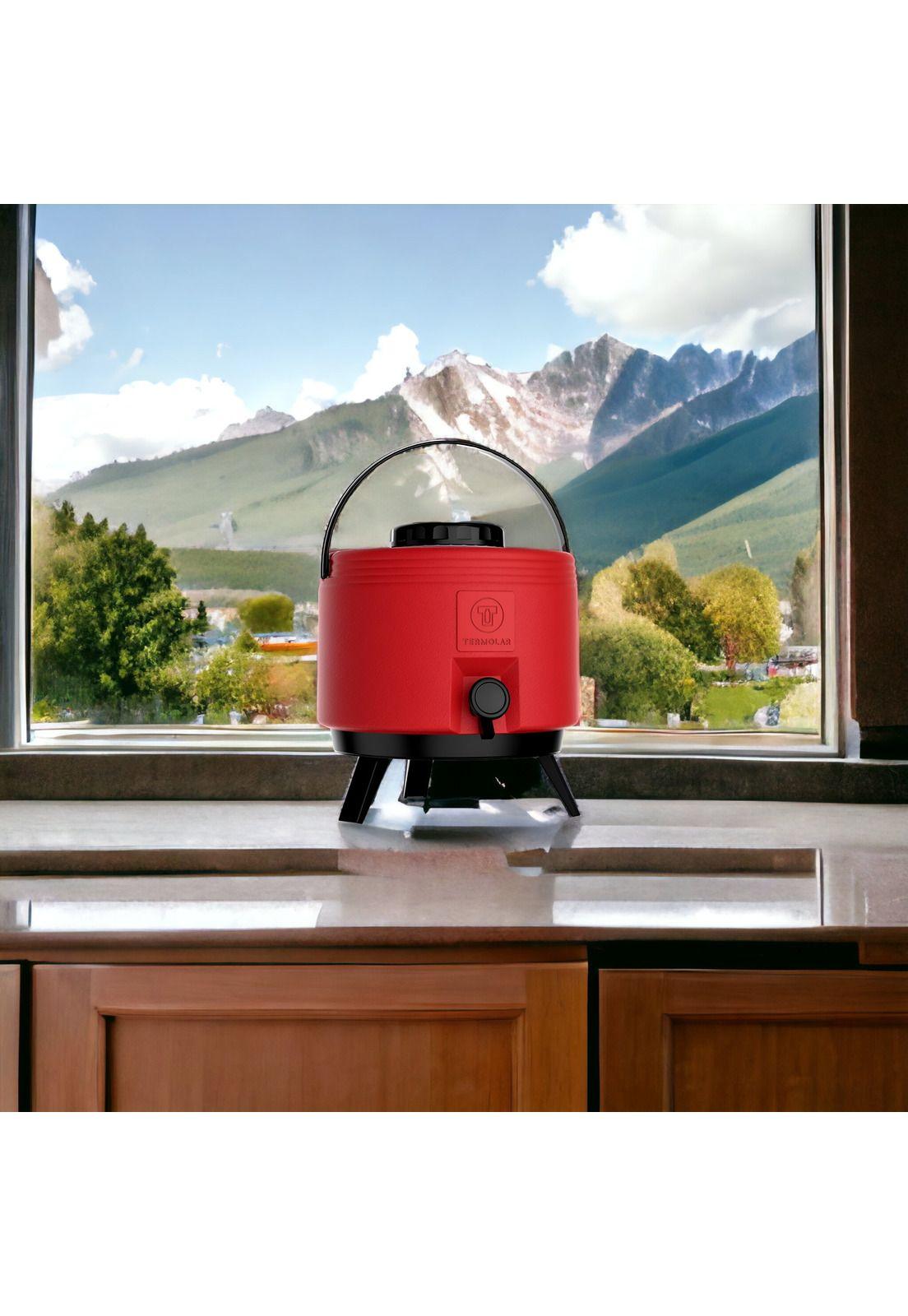 Maxi Termo 6 Litros Termolar Rojo para Agua Caliente y Fria-4