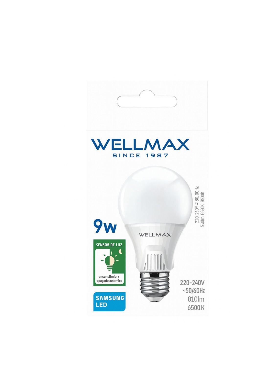 Ampolleta LED Wellmax  9W con Sensor de Luz & Encendido Automático-6