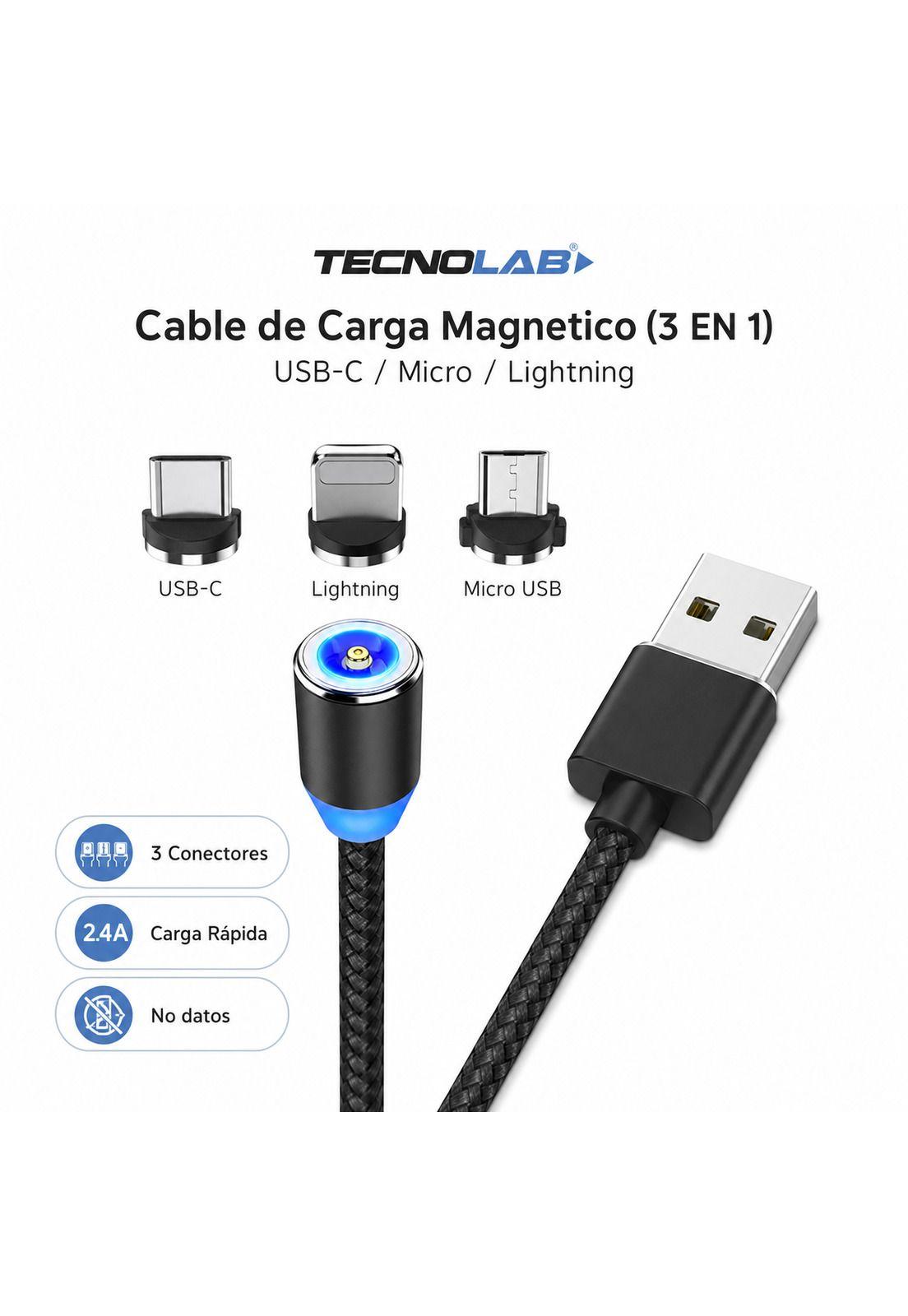 Cable de Carga Magnetico (3 EN 1) USB-C / Micro / Lightning-6