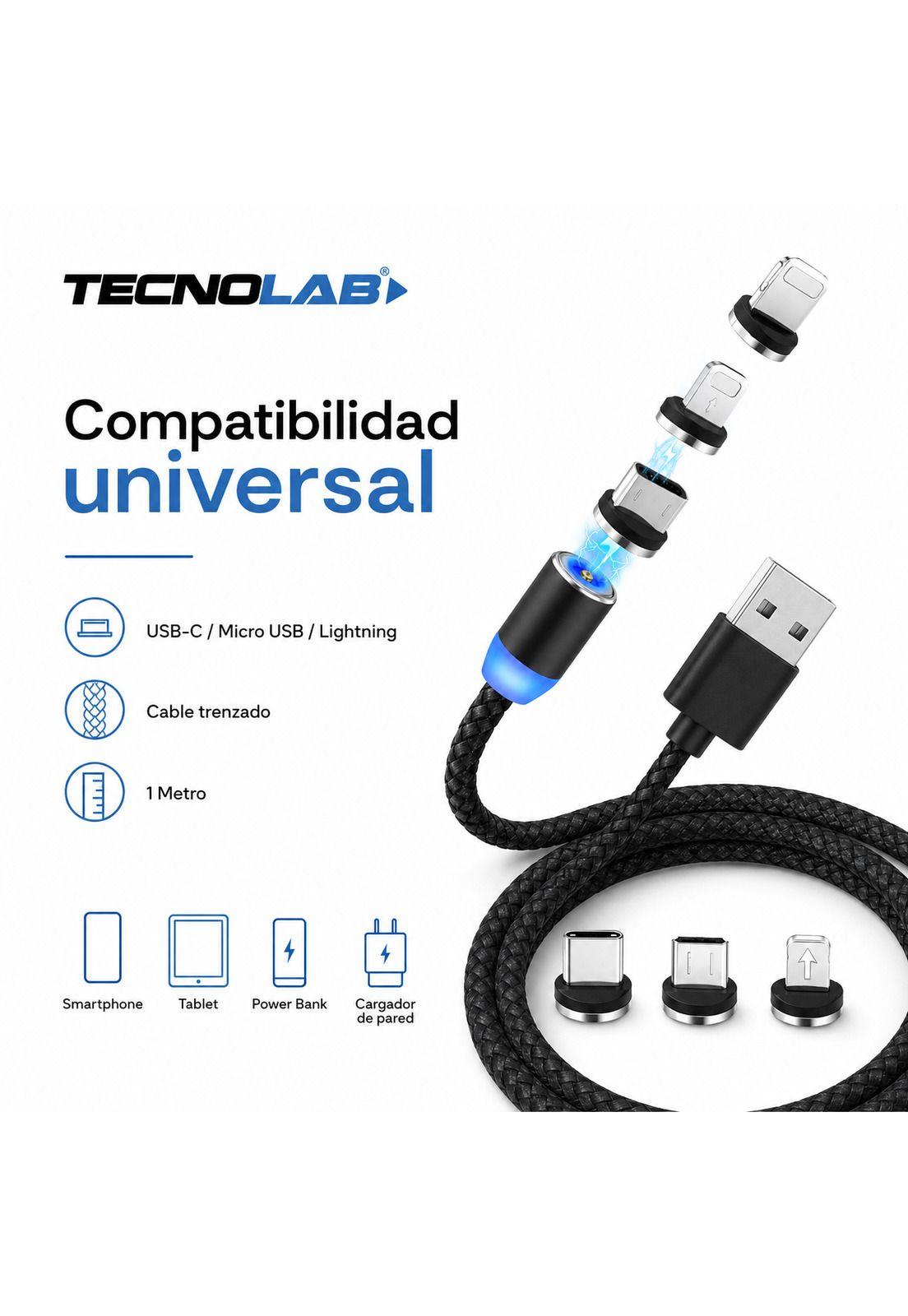 Cable de Carga Magnetico (3 EN 1) USB-C / Micro / Lightning-8
