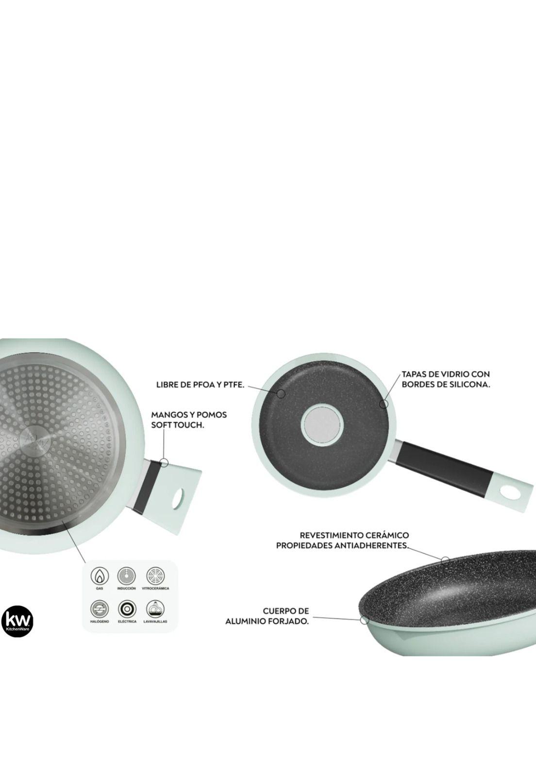 Pack Batería de Cocina Profesional KW Forged Aluminum Mint-6