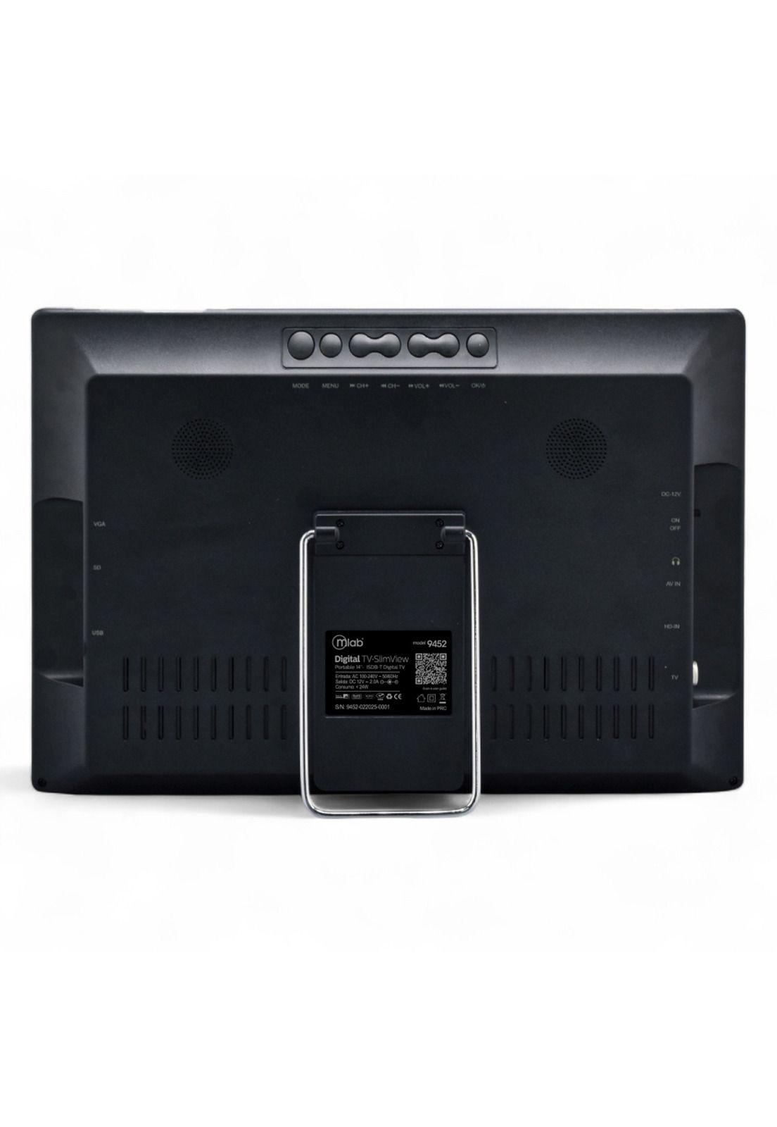 TV Portátil FHD Recargable Señal Digital ISDB-T 14" SLIM BK-5