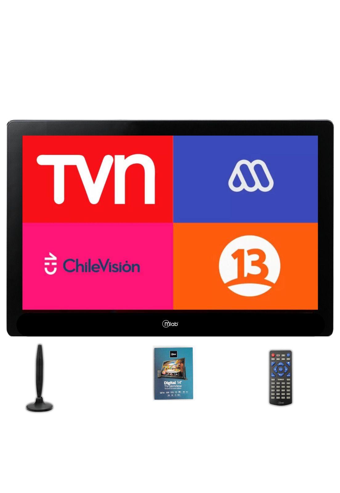 TV Portátil FHD Recargable Señal Digital ISDB-T 14" SLIM BK-8