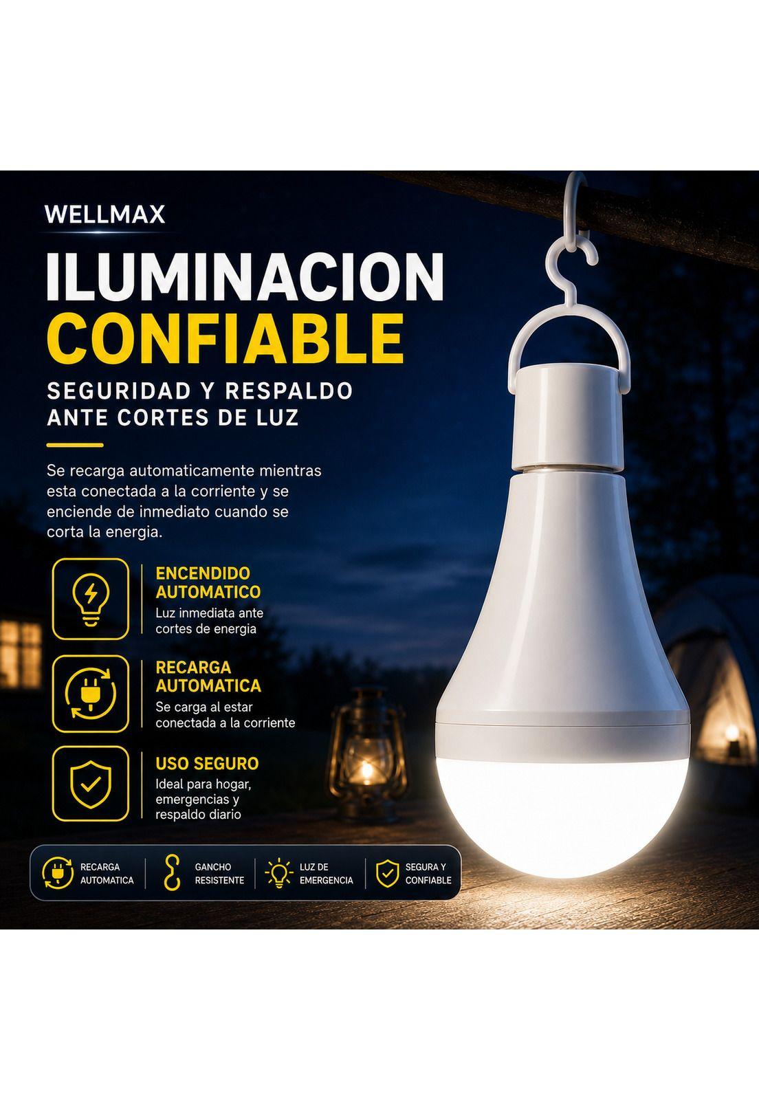 Ampolleta LED Recargable 11W con Chip LED Samsung Super Nova-6