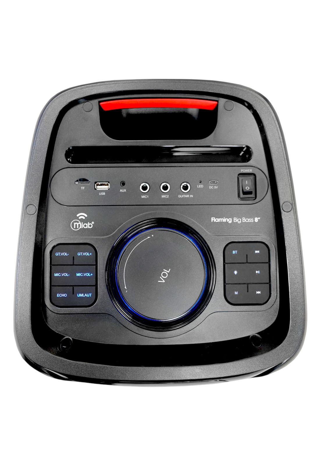 Parlante Karaoke 10" Flaming PowerBass MicWireless 75W Black 09568-3