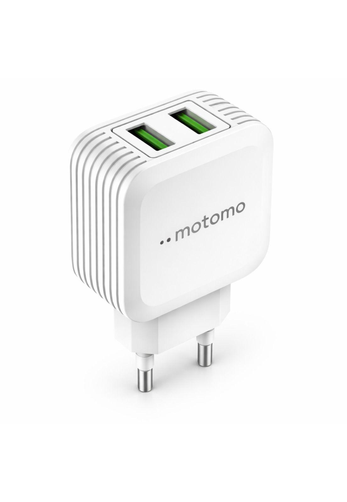 Cargador Motomo Dual USB 12W con Cable Tipo C de 1m SEC-2