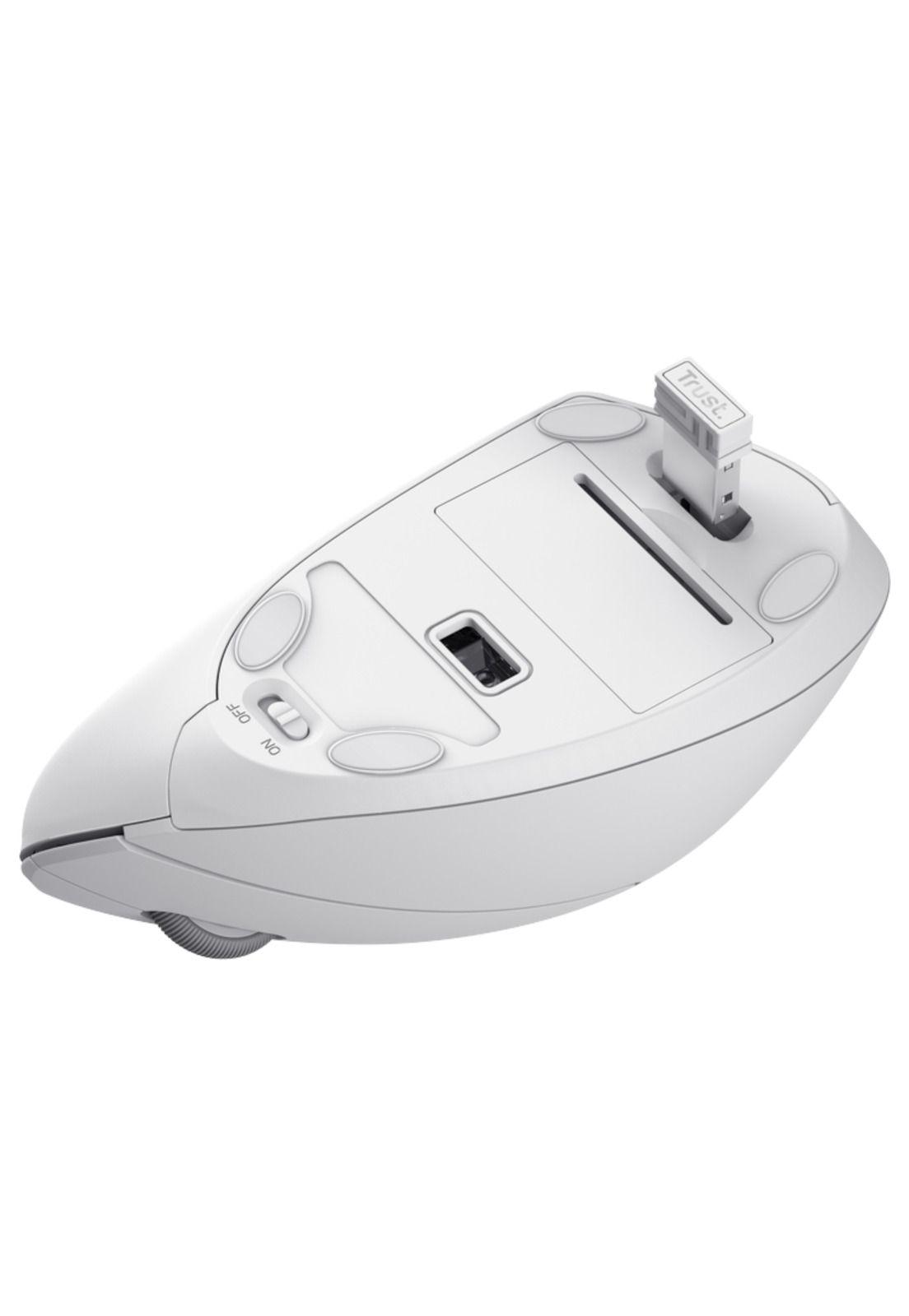 Mouse Vertical Inalámbrico Ergonómico Trust Verto White-4