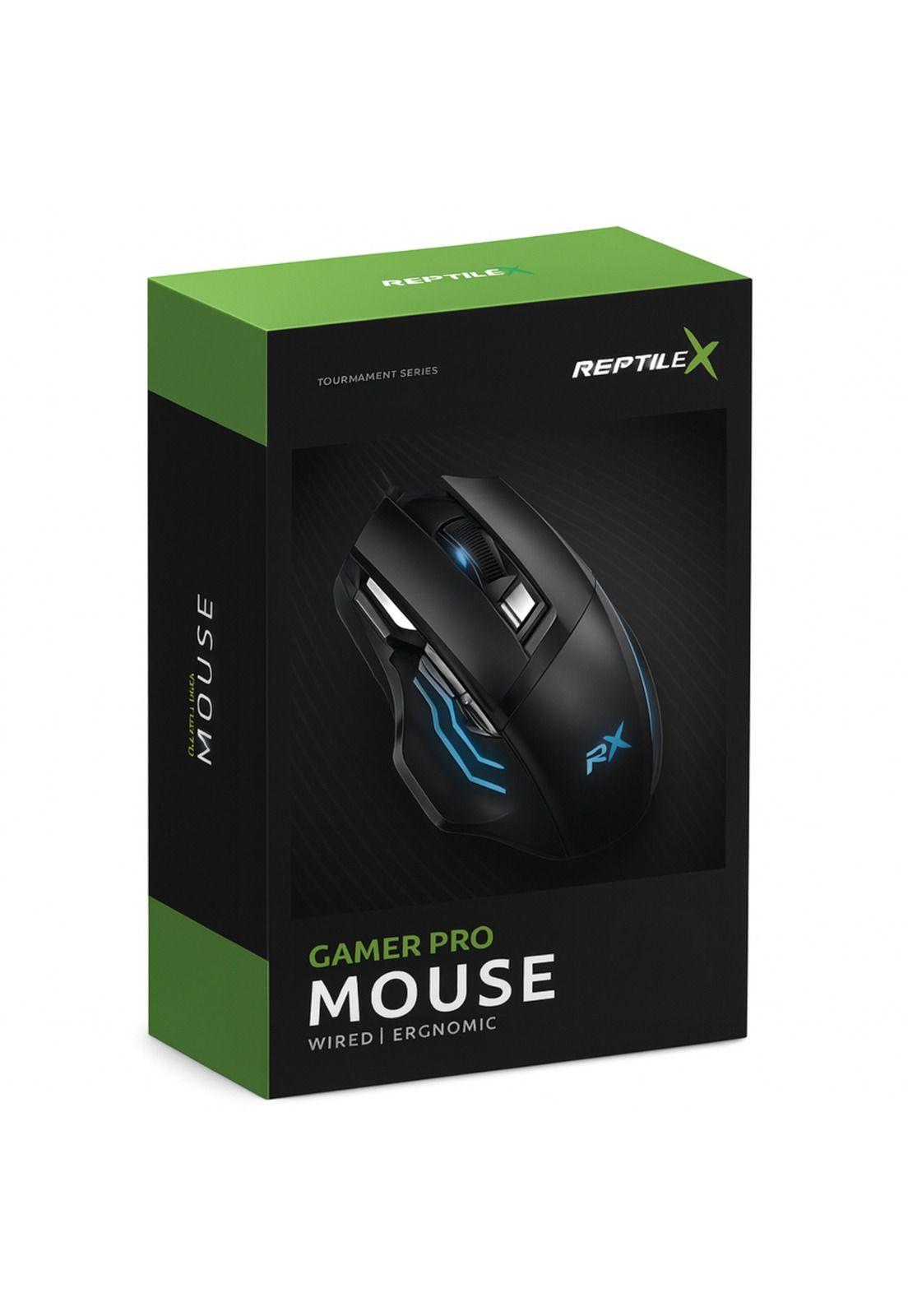 Mouse ReptileX Ergonomico RX-0047 RGB | 7 Botones | 2400 DPI-6