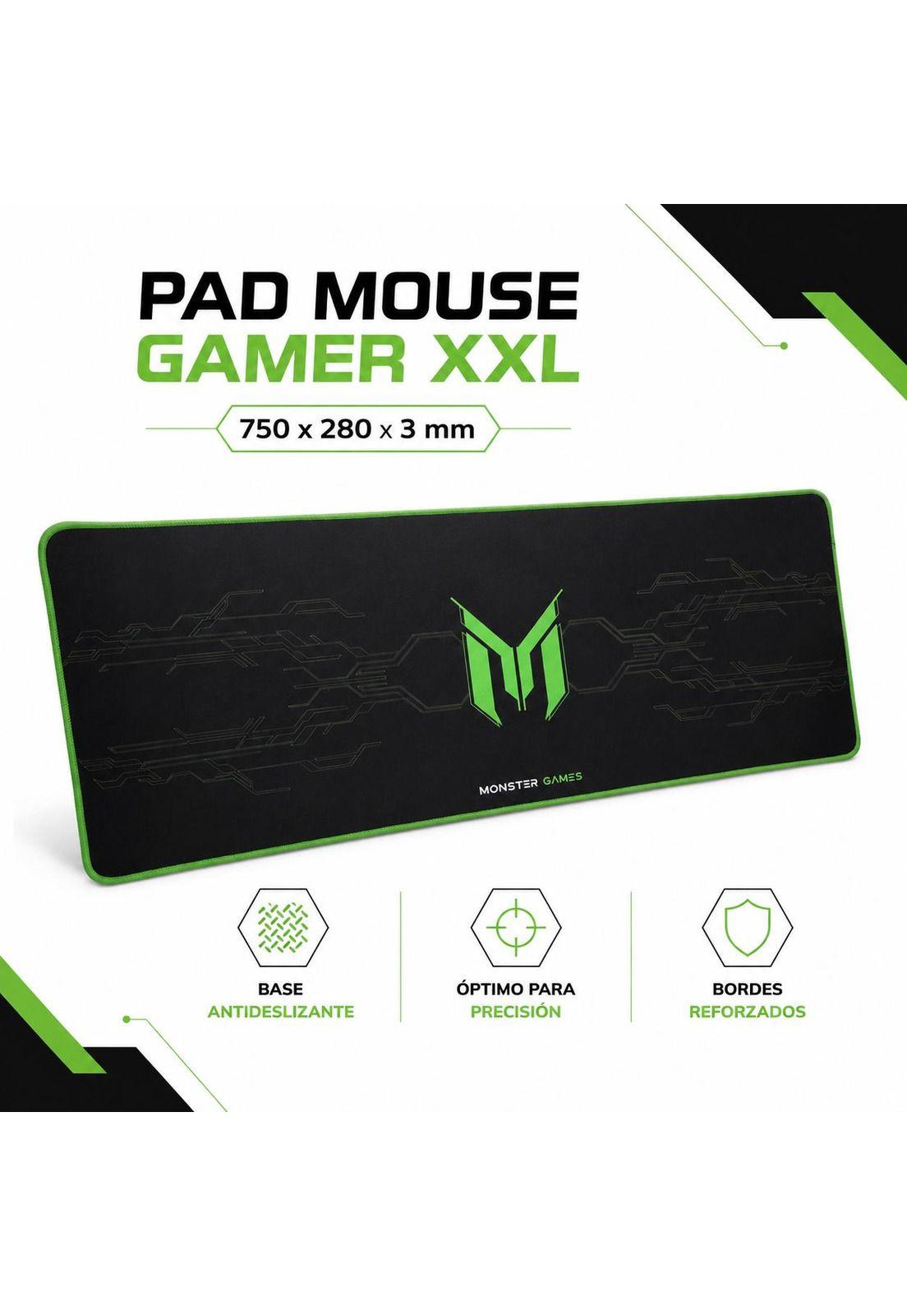 Pad Mouse Gamer XXL Antideslizante 750x28x3mm Monster PA348-3