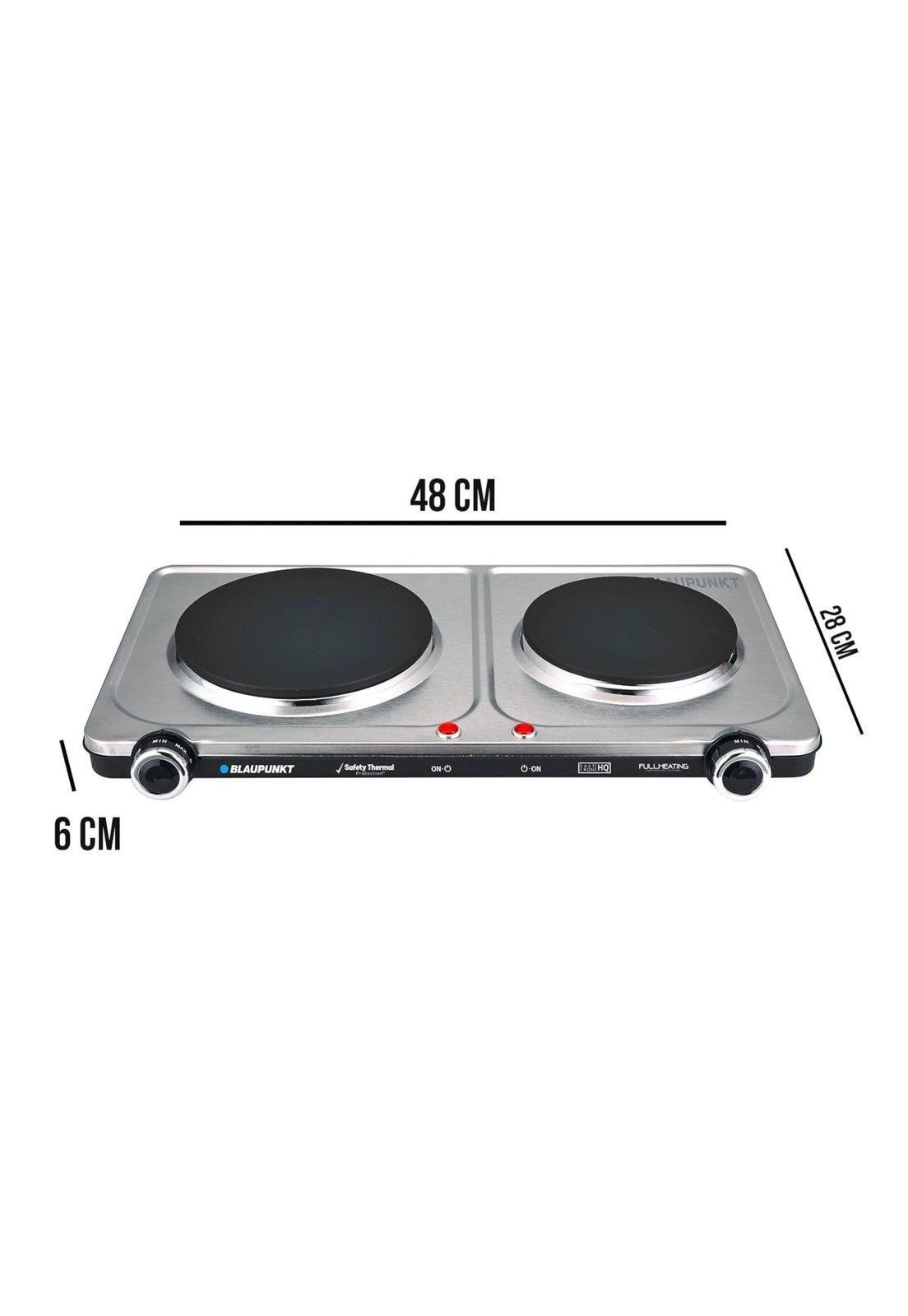 Cocina Encimera Eléctrica Inox Dual Burner 2200W AE12900 SEC-5