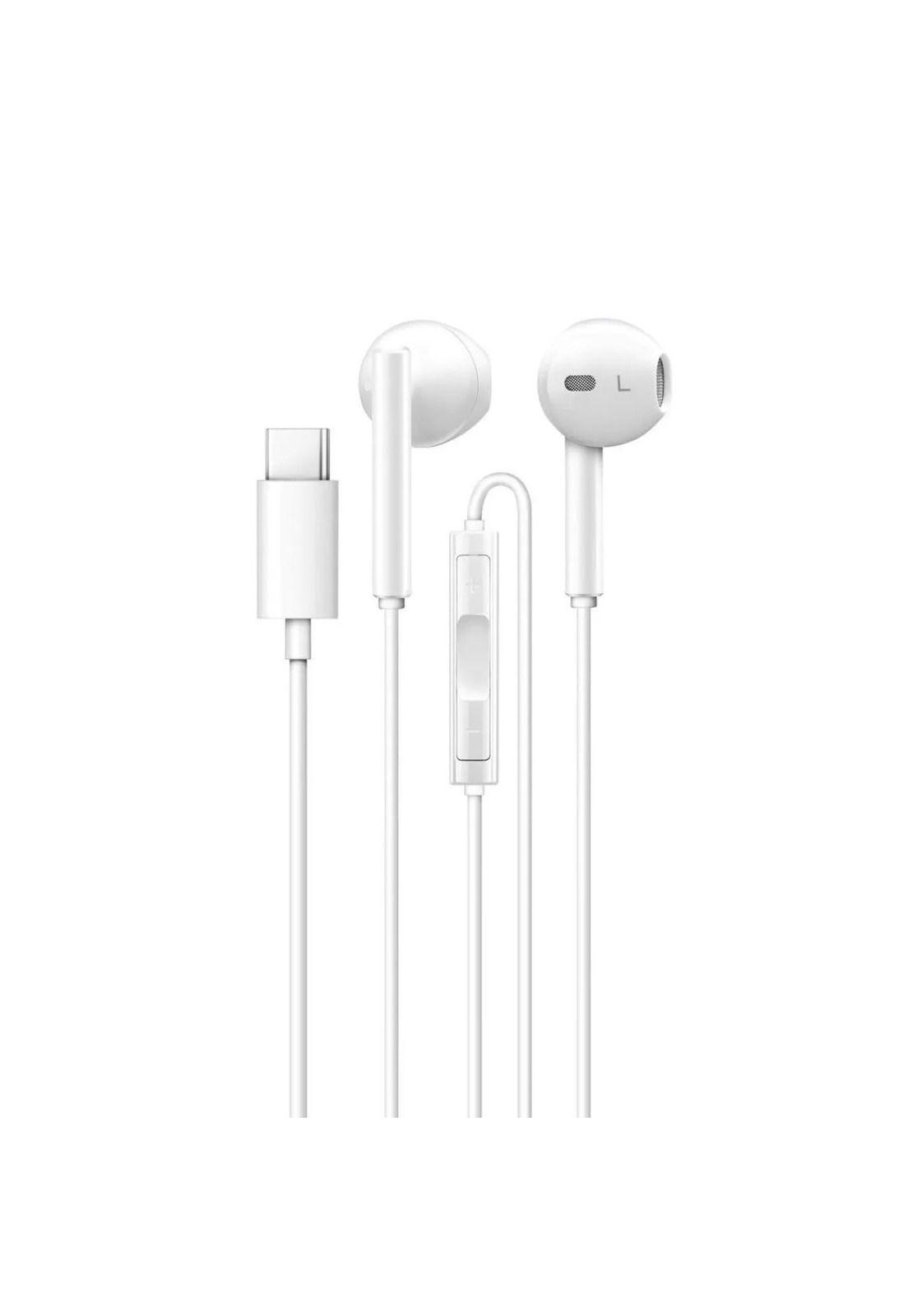 Audífonos USB-C HIFI Manos Libre Tecmaster White TM-300516-2