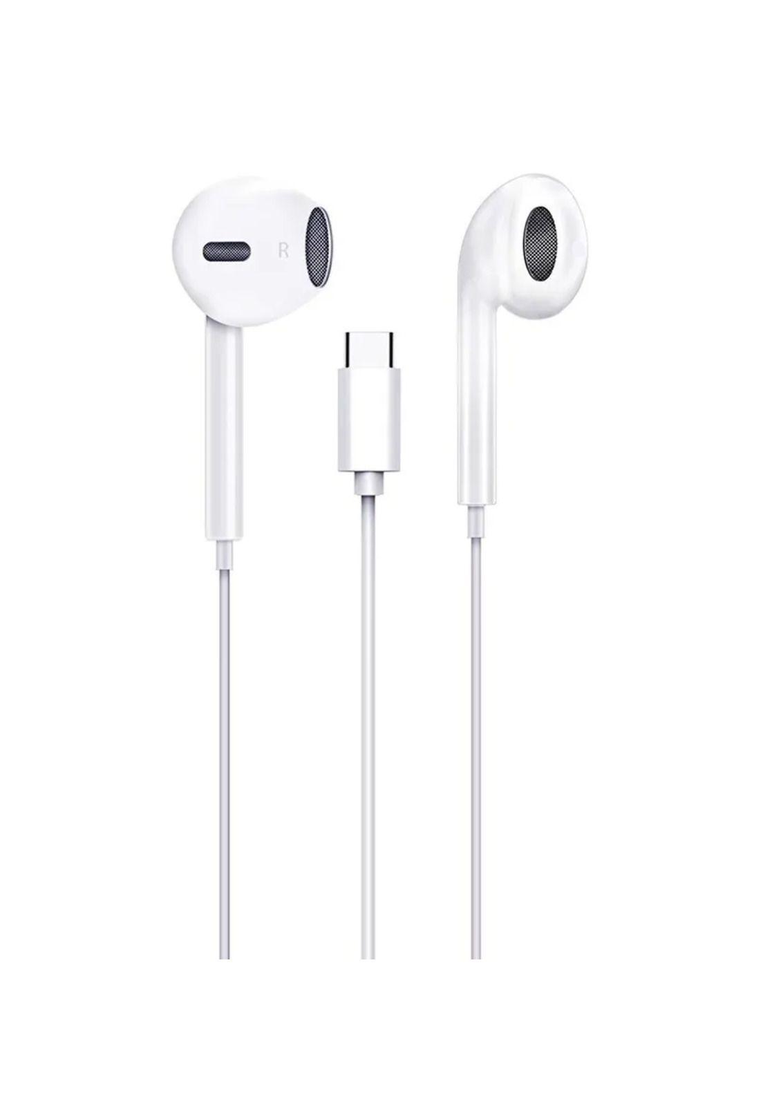 Audífonos USB-C HIFI Manos Libre Tecmaster White TM-300516-3