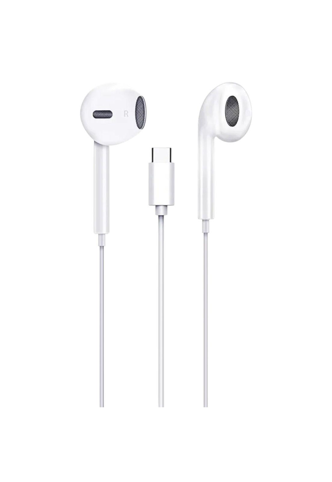 Audífonos USB-C HIFI Manos Libre Tecmaster White TM-300516-4