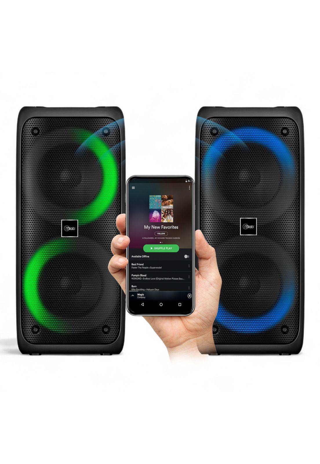 Parlante Portatil Bluetooth 5 TWS RGB Funky Flaming 20 RMS-3