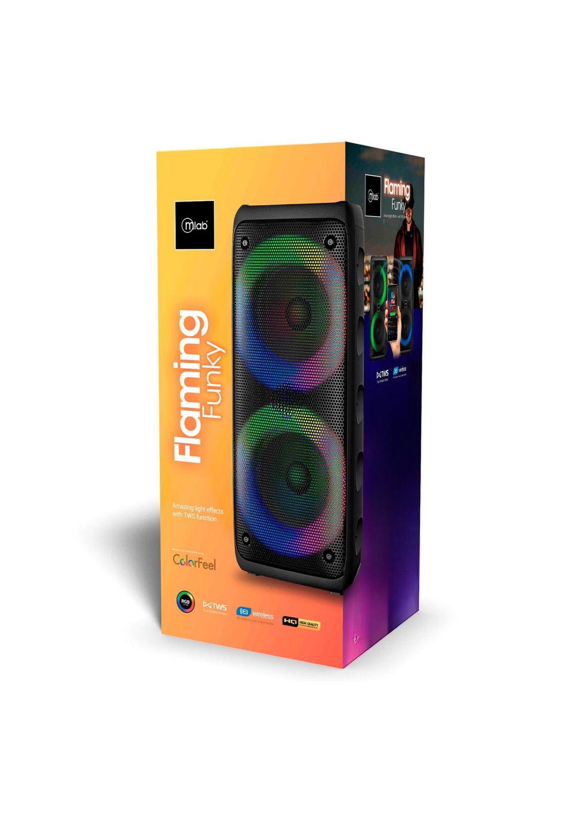 Parlante Portatil Bluetooth 5 TWS RGB Funky Flaming 20 RMS-6