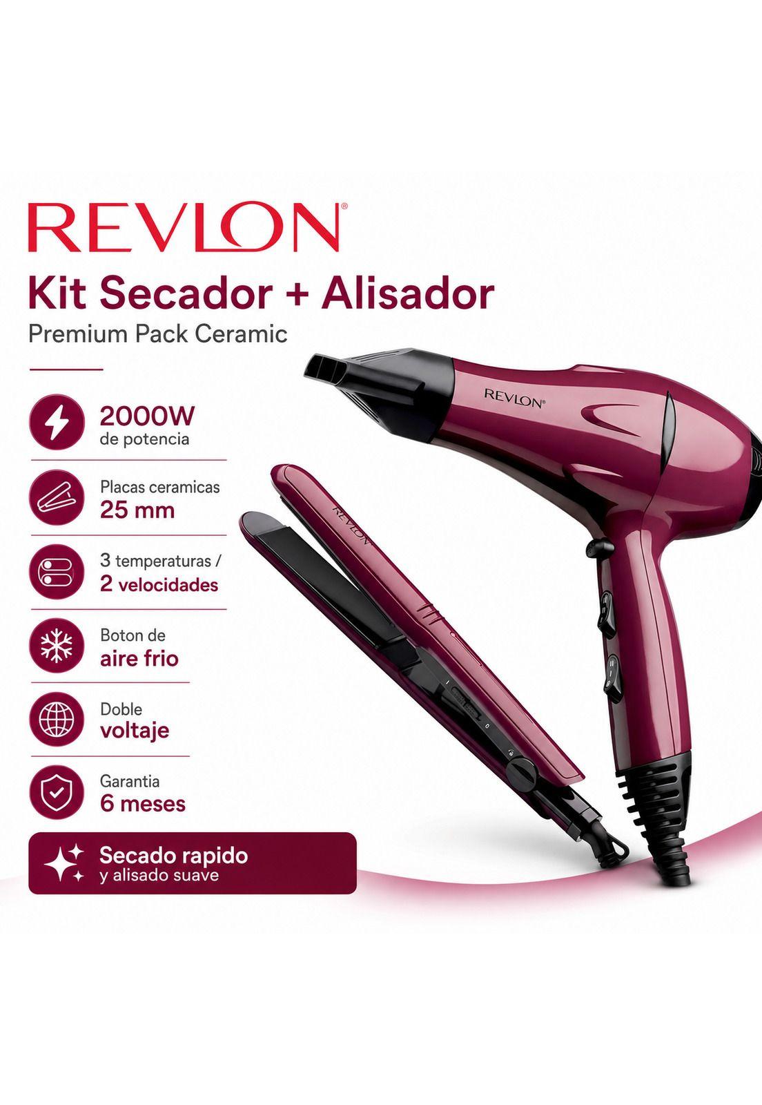 Kit Secador + Alisador de Pelo Revlon Premium Pack Ceramic-4