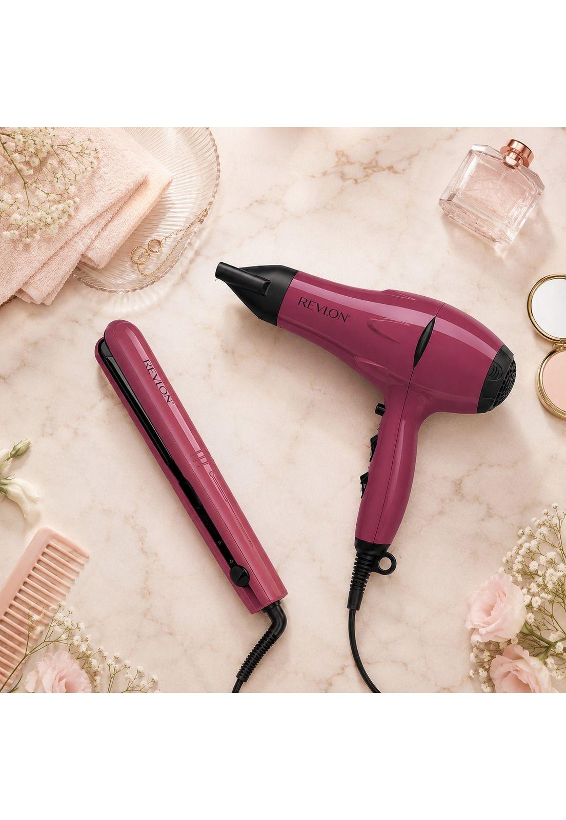Kit Secador + Alisador de Pelo Revlon Premium Pack Ceramic-7