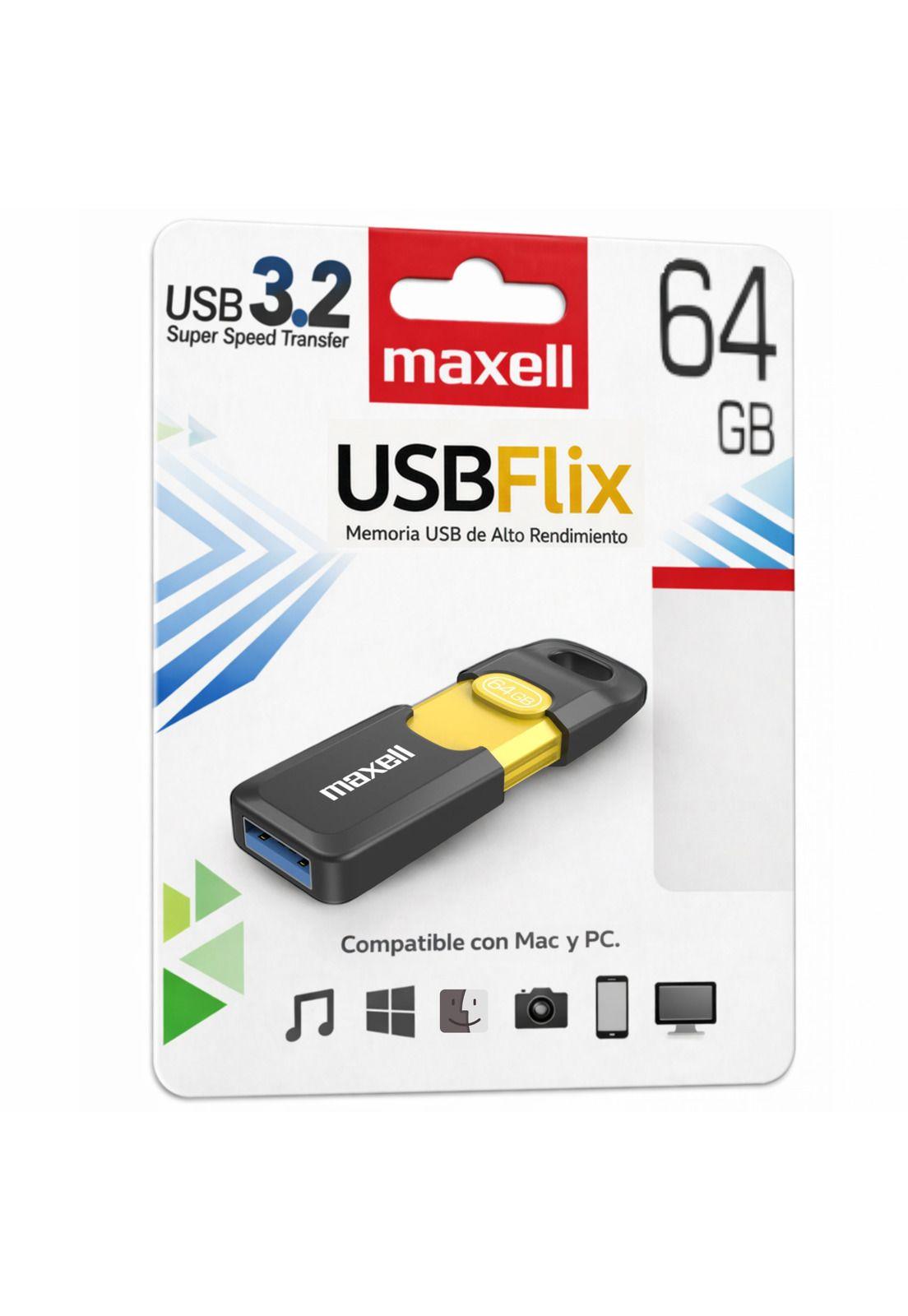 Pendrive Maxell Flix 64GB USB 3.2 High Speed-0