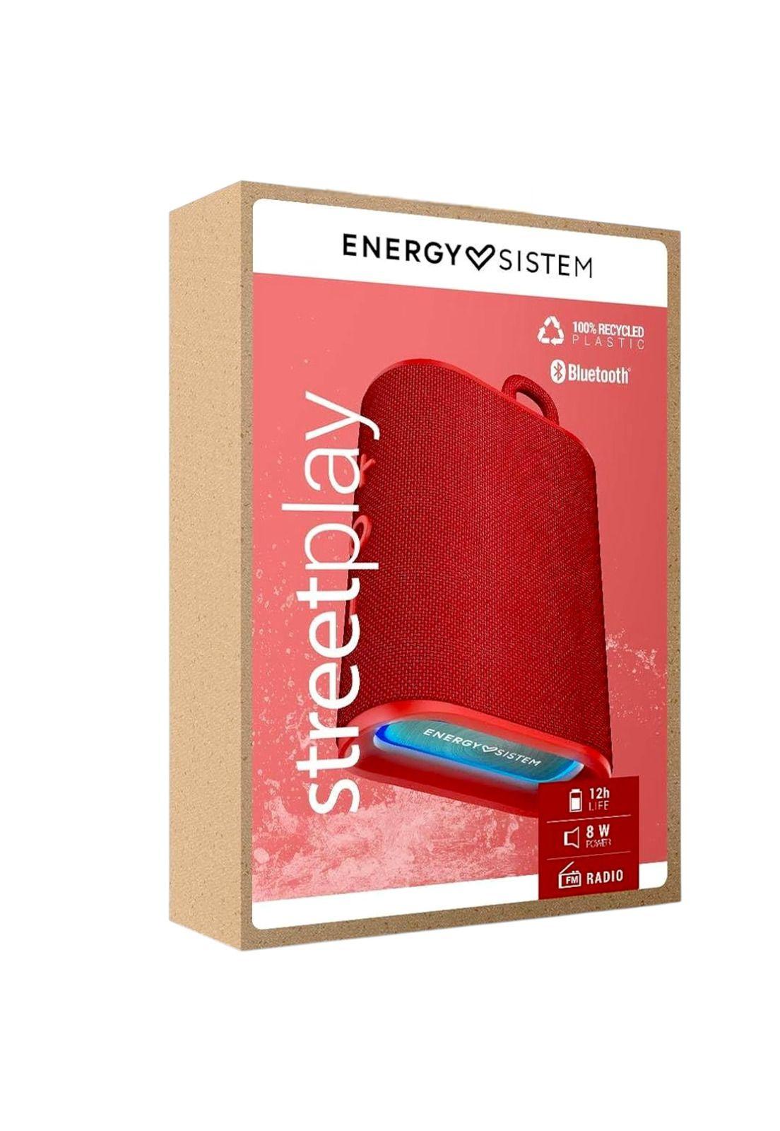 Parlante Portátil Energy Sistem StreetPlay RED RGB 8W +12Hrs-7