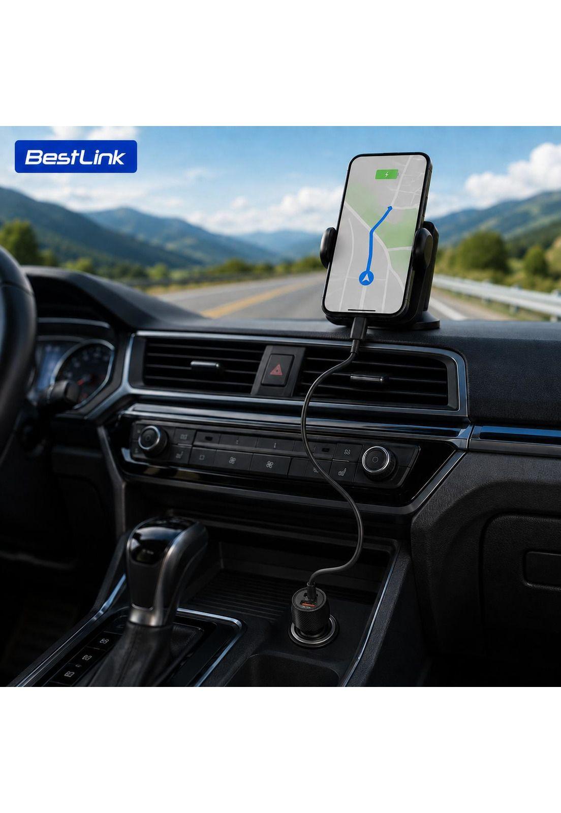 Cargador para Auto Dual 48W USB-C + USB-A Carga Ultra Rápida-6