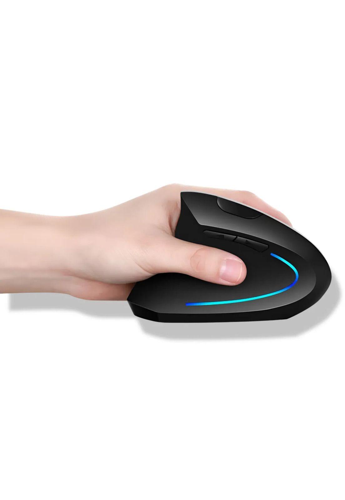 Mouse Ergonómico Vertical Inalámbrico para Zurdos Iluminado-8