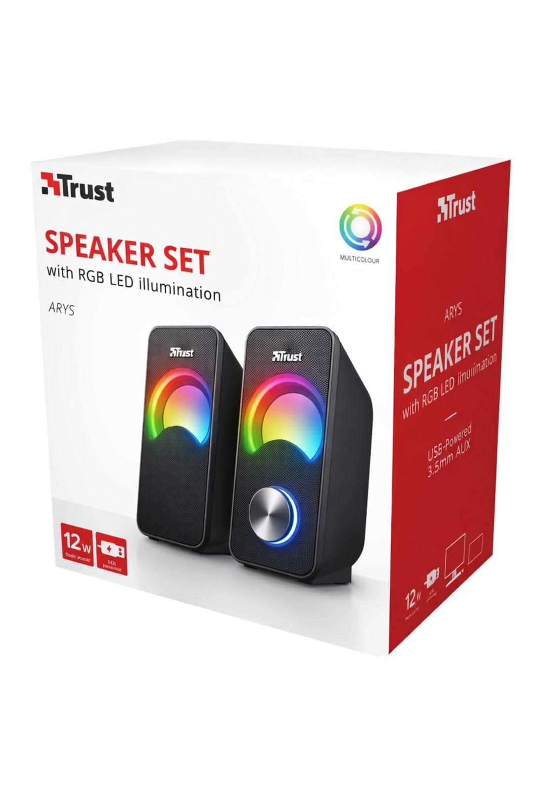 Parlantes USB con Luces RGB de 12W de Escritorio Trust Arys-8
