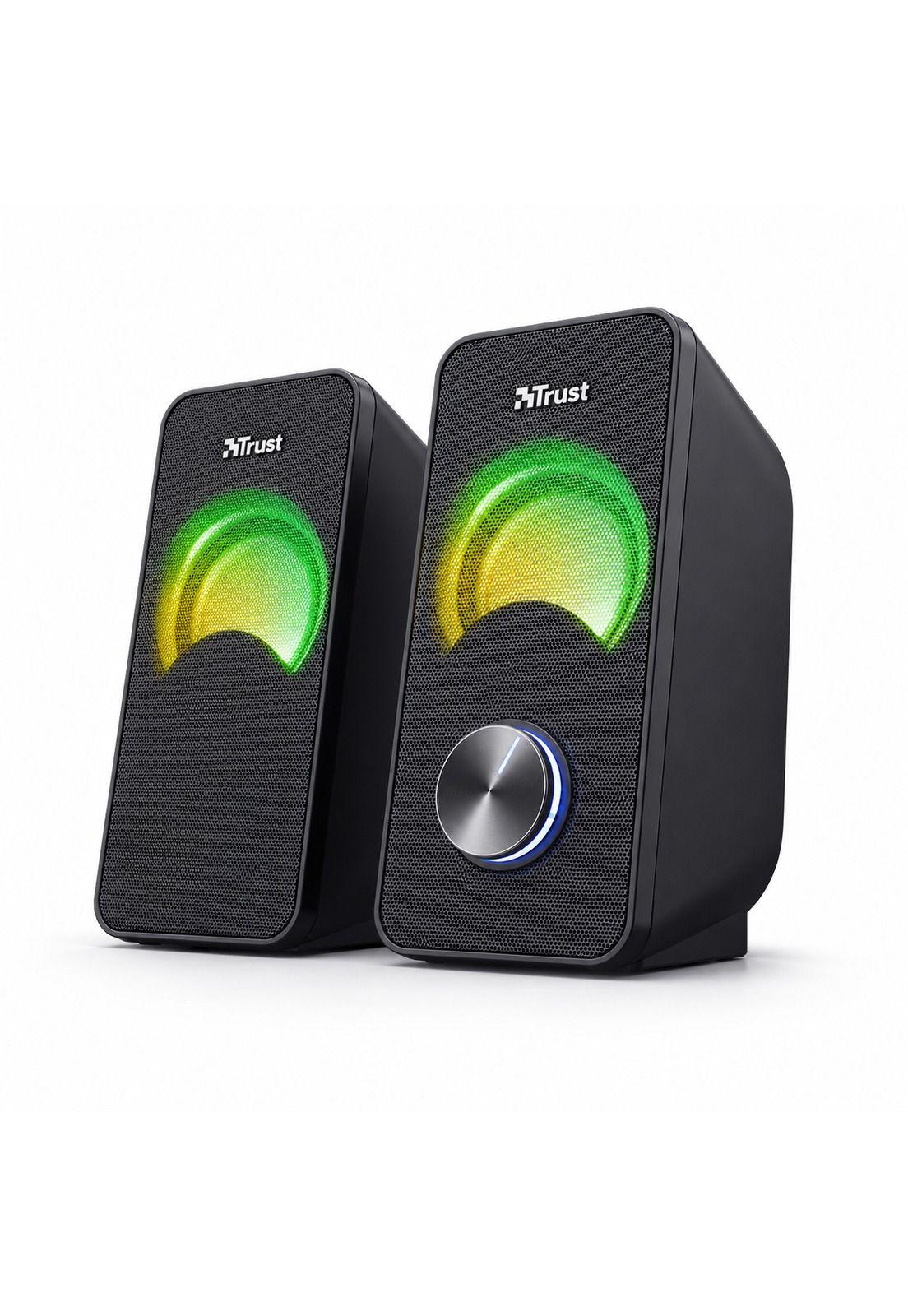 Parlantes USB con Luces RGB de 12W de Escritorio Trust Arys-2