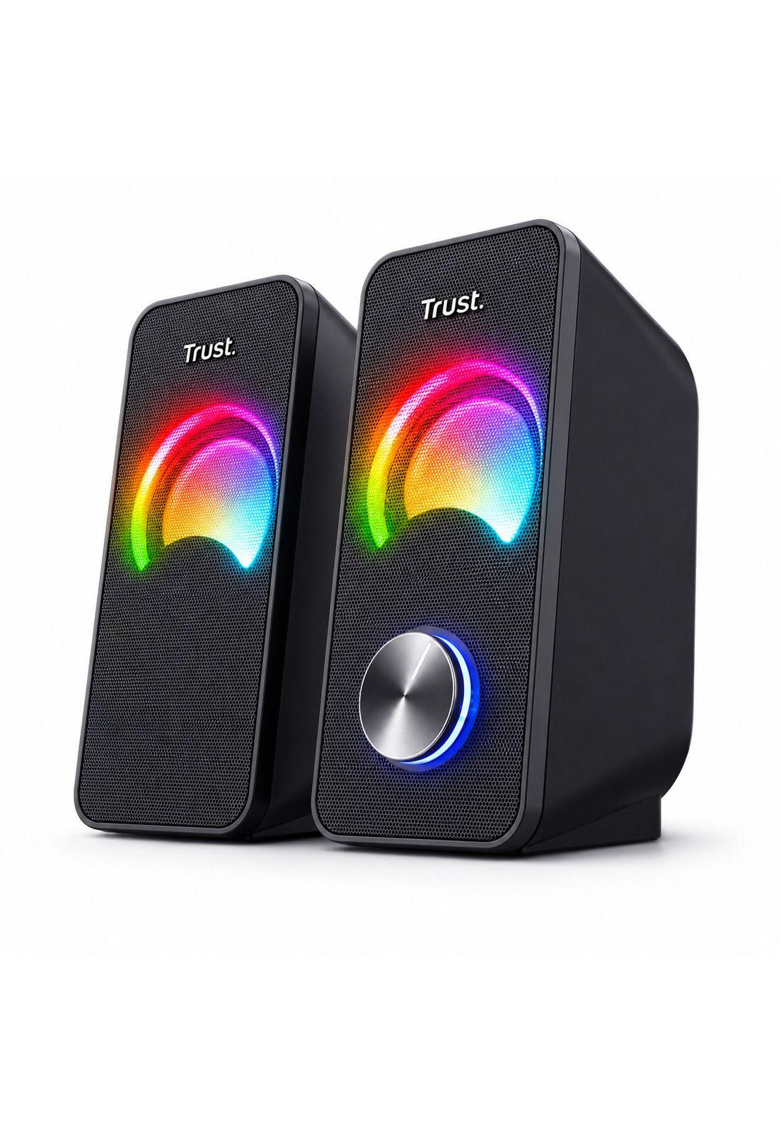 Parlantes USB con Luces RGB de 12W de Escritorio Trust Arys-5