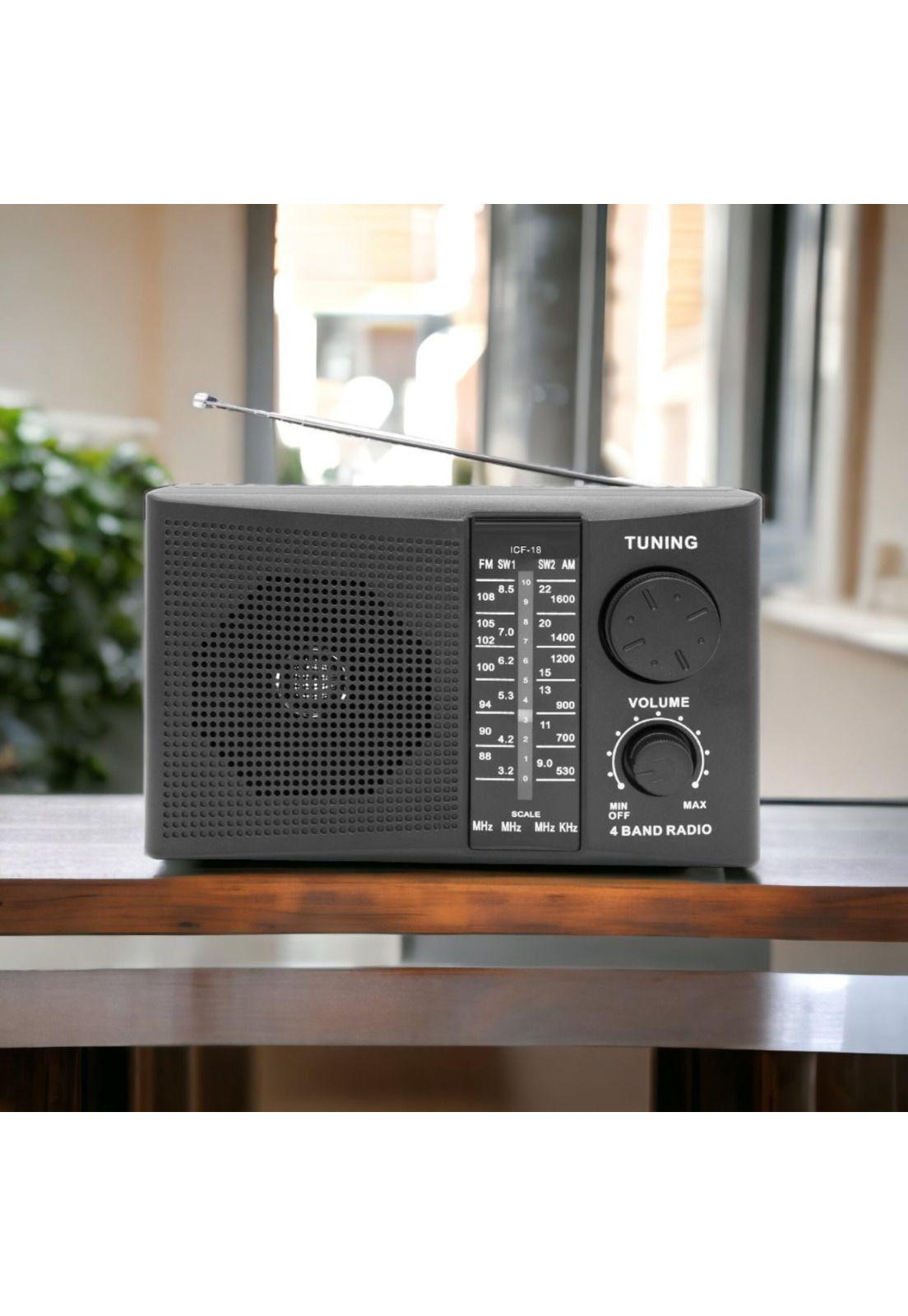 Radio AM / FM Multibandas Recargable a Pilas y Corriente 18R-4