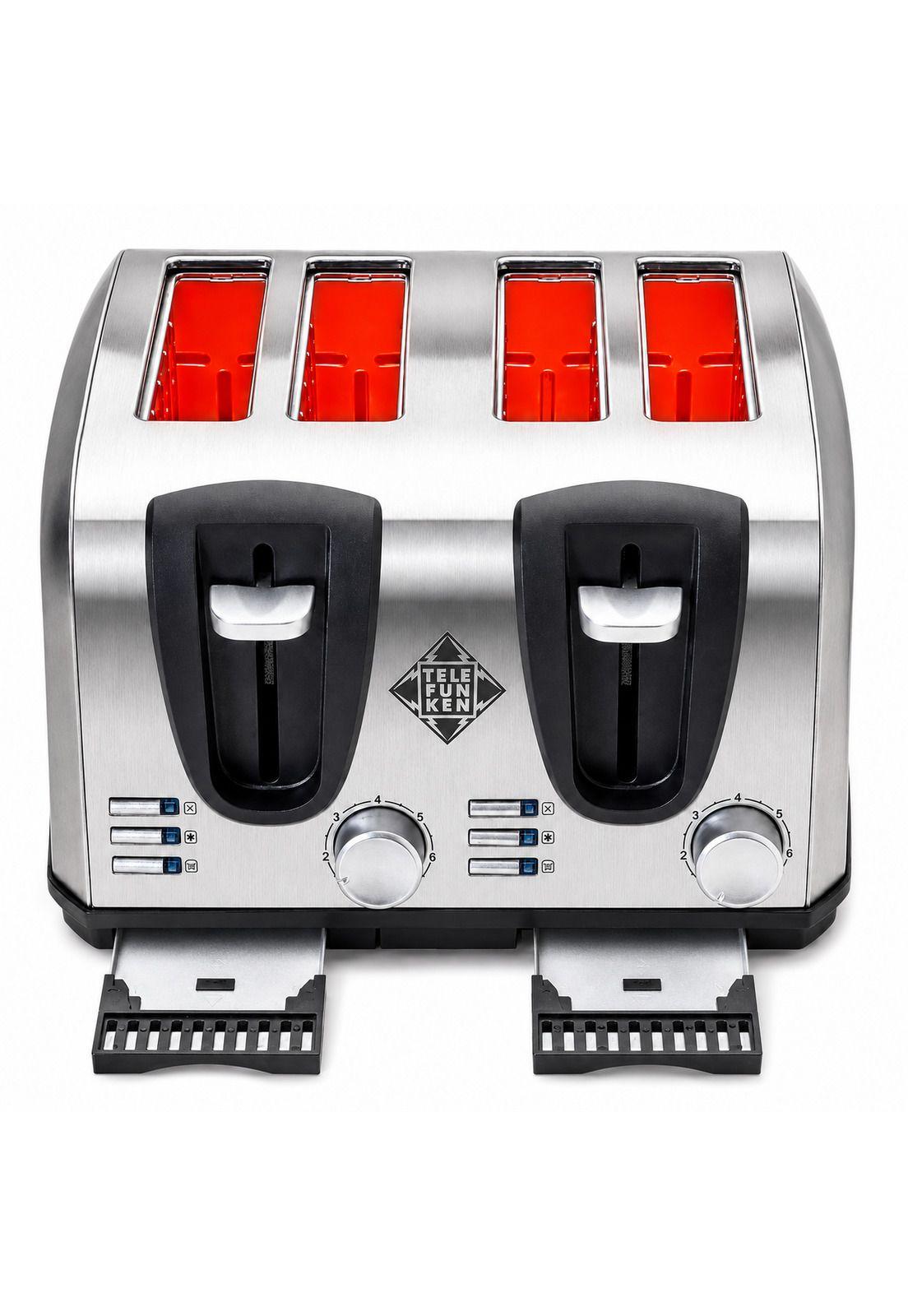 Tostador Eléctrico Doble  (4en1) Easy Toast Pro Inox 1450W-4