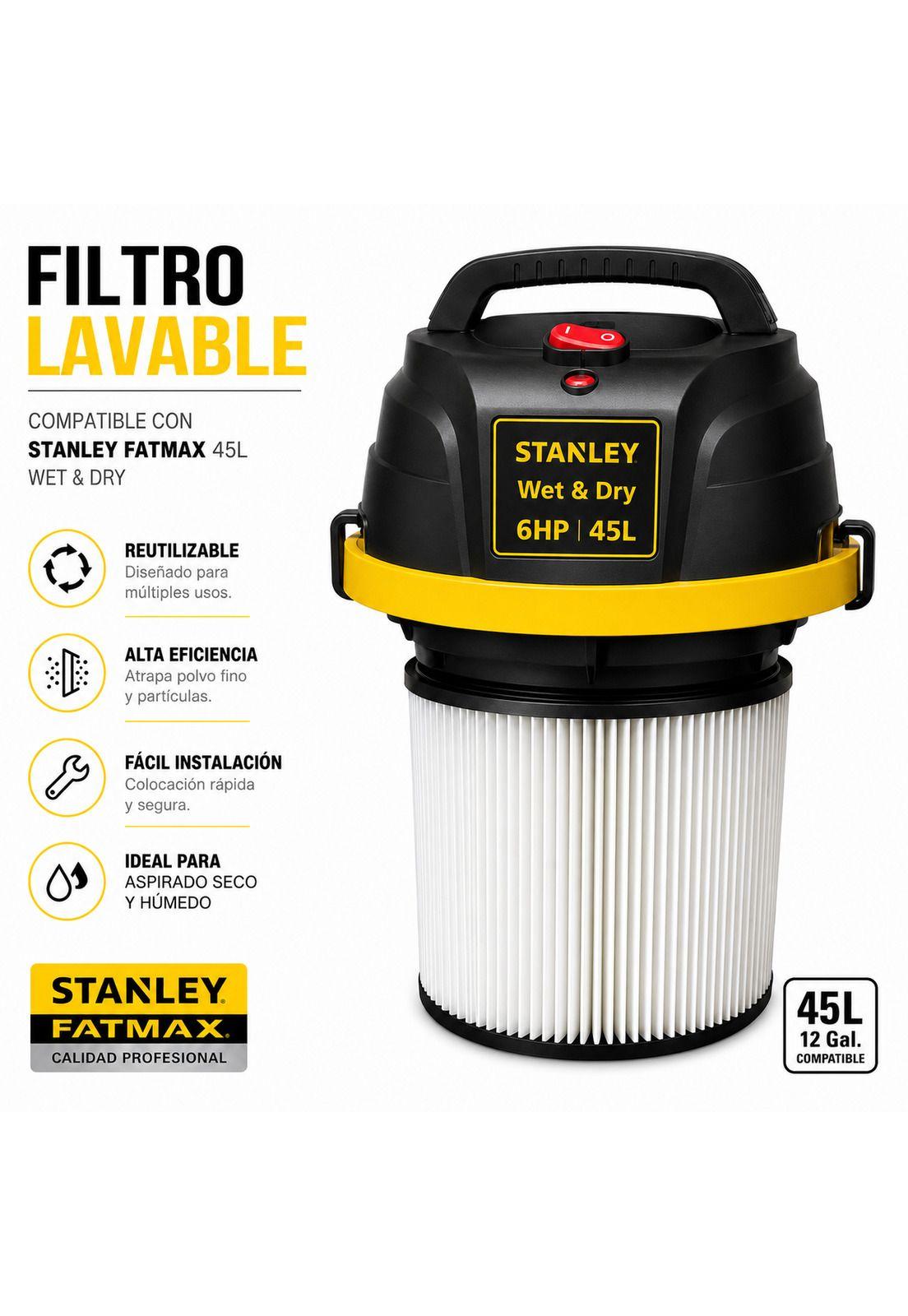 Aspiradora Profesional FATMAX Wet & Dry 45L Inox Line-5
