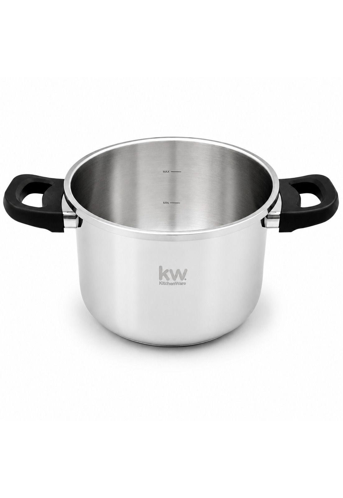 Olla a Presión KW Acero Inoxidable Oxford 6LT Triple Válvula-4