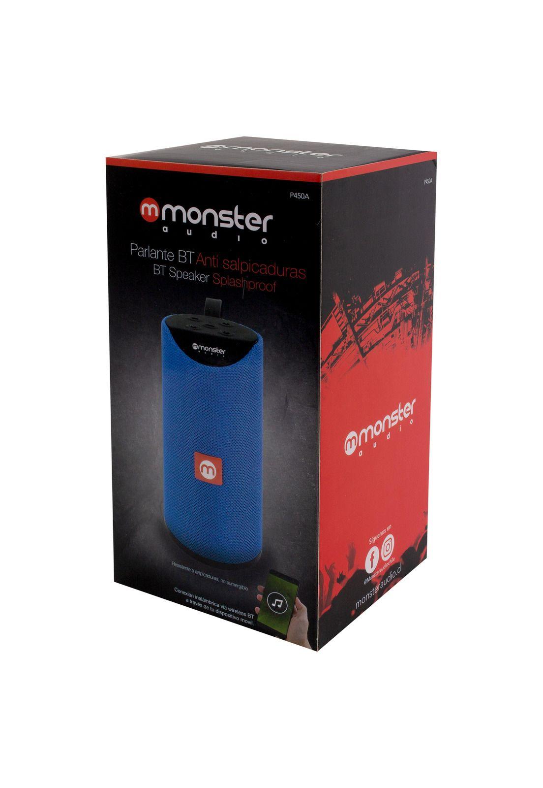 Parlante Portátil Bluetooth Waterproof Monster P450 Azul-7
