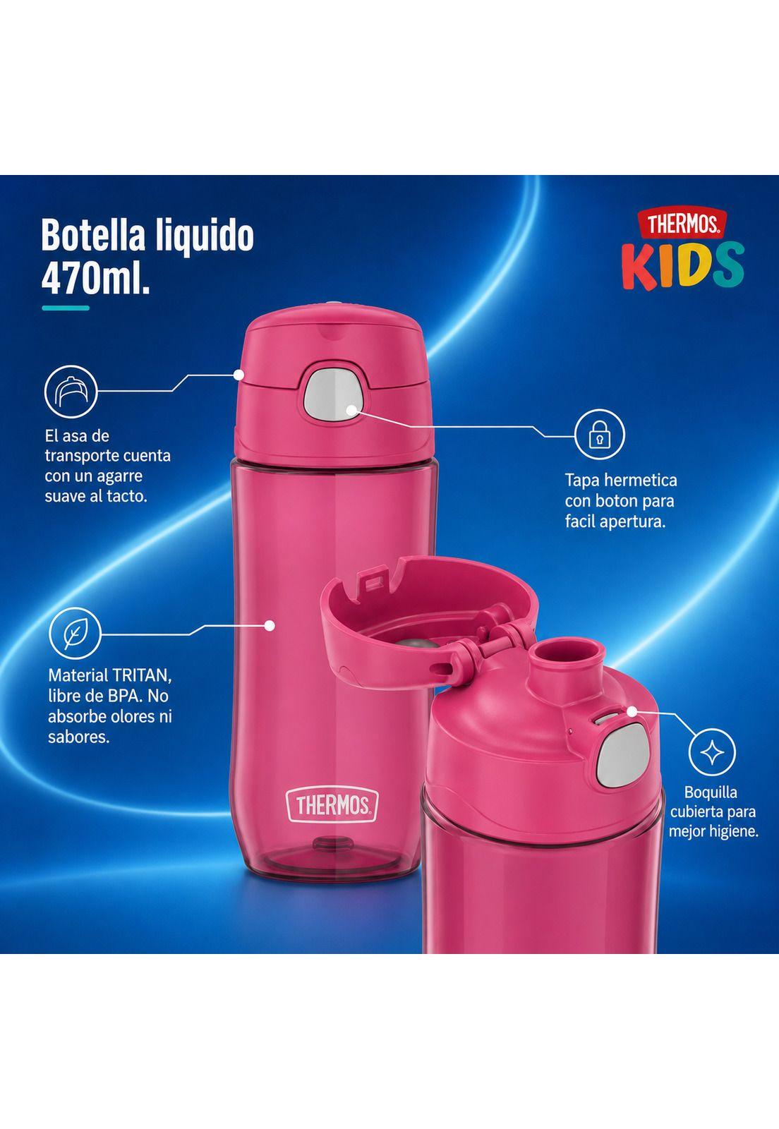 Botella de Hidratación Deportiva Thermos Tritan 470ML Rosa-3