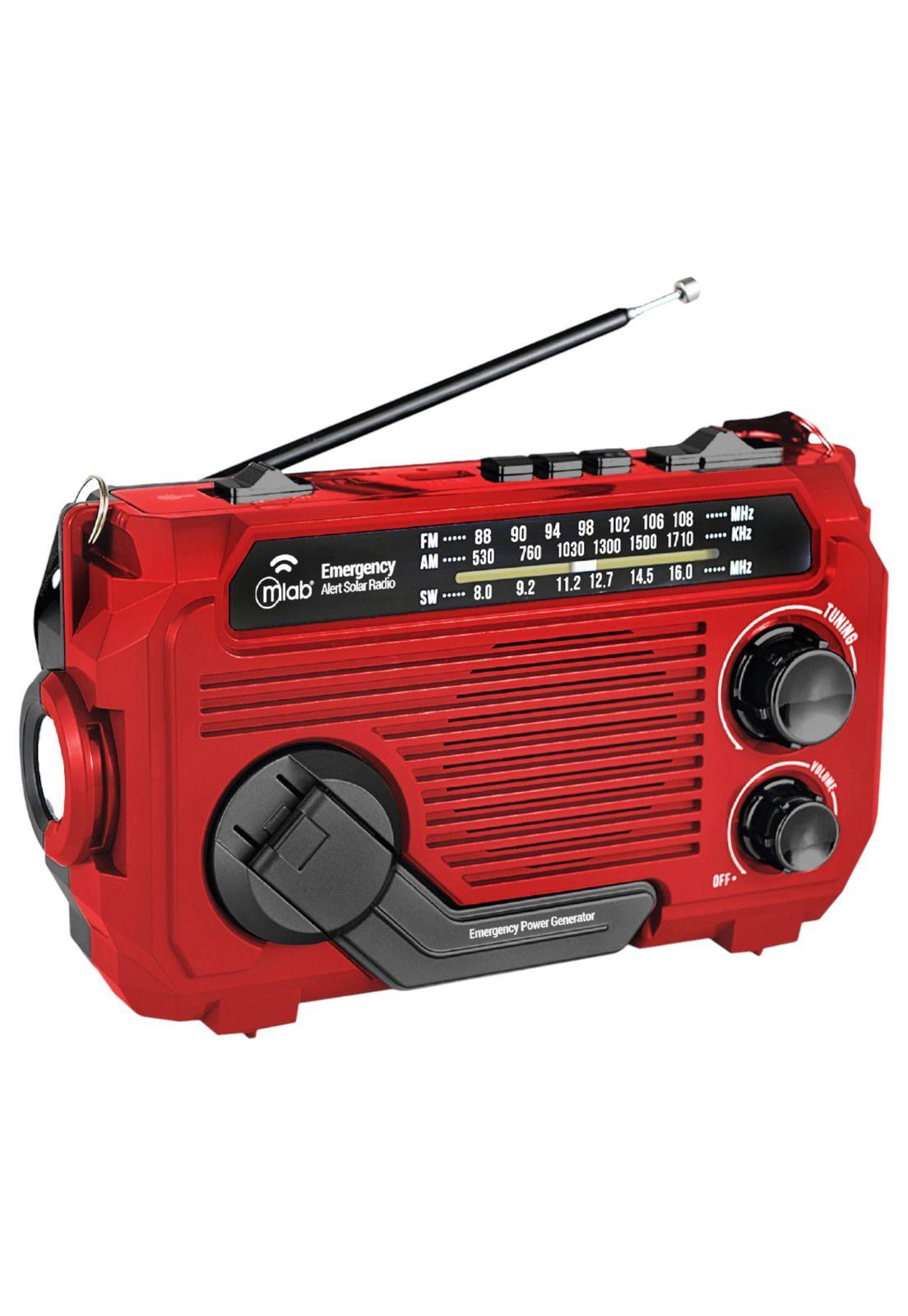 Radio de Emergencia Solar Recargable + Dinamo AM/ FM/ SW/ BT-4