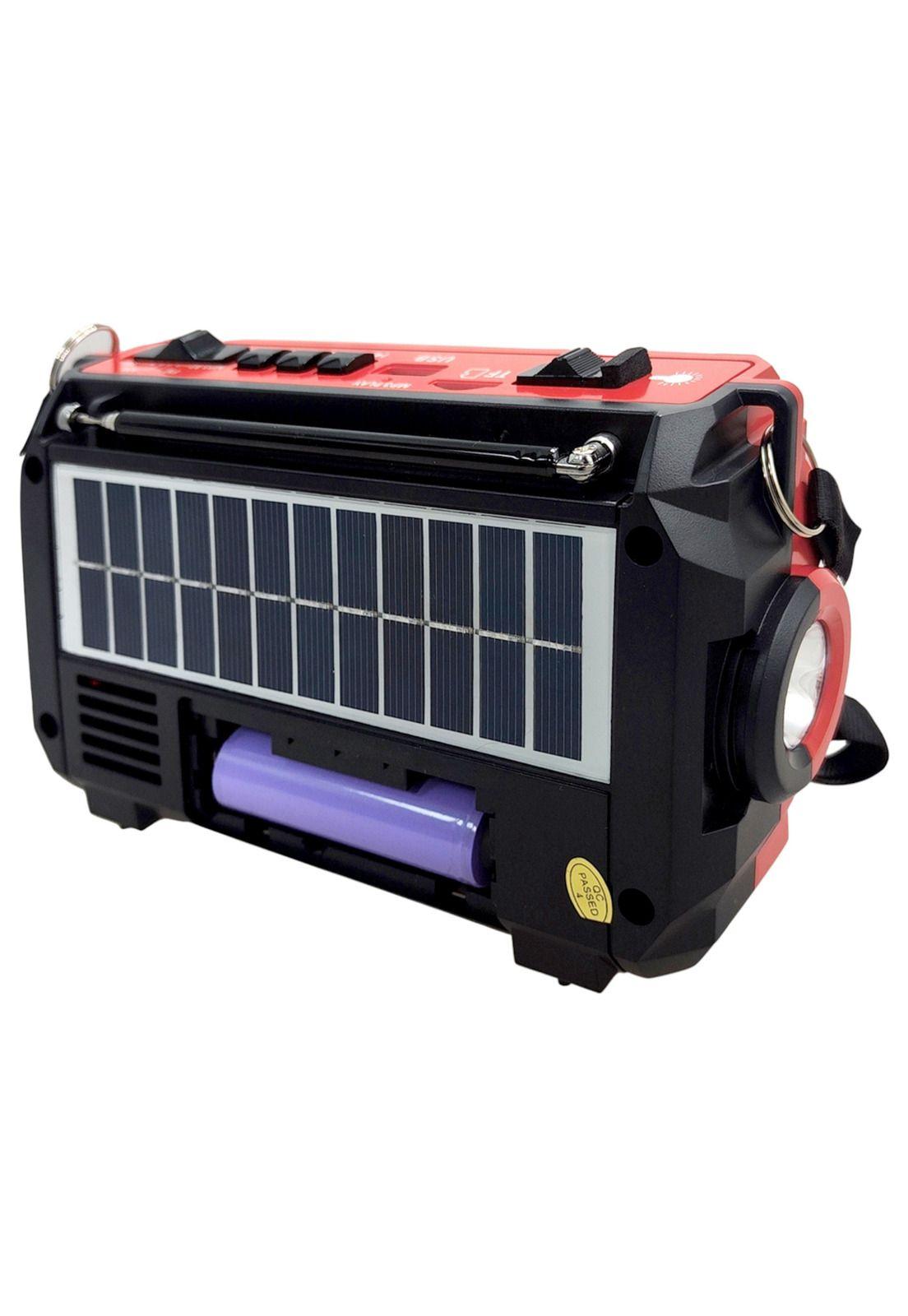 Radio de Emergencia Solar Recargable + Dinamo AM/ FM/ SW/ BT-5