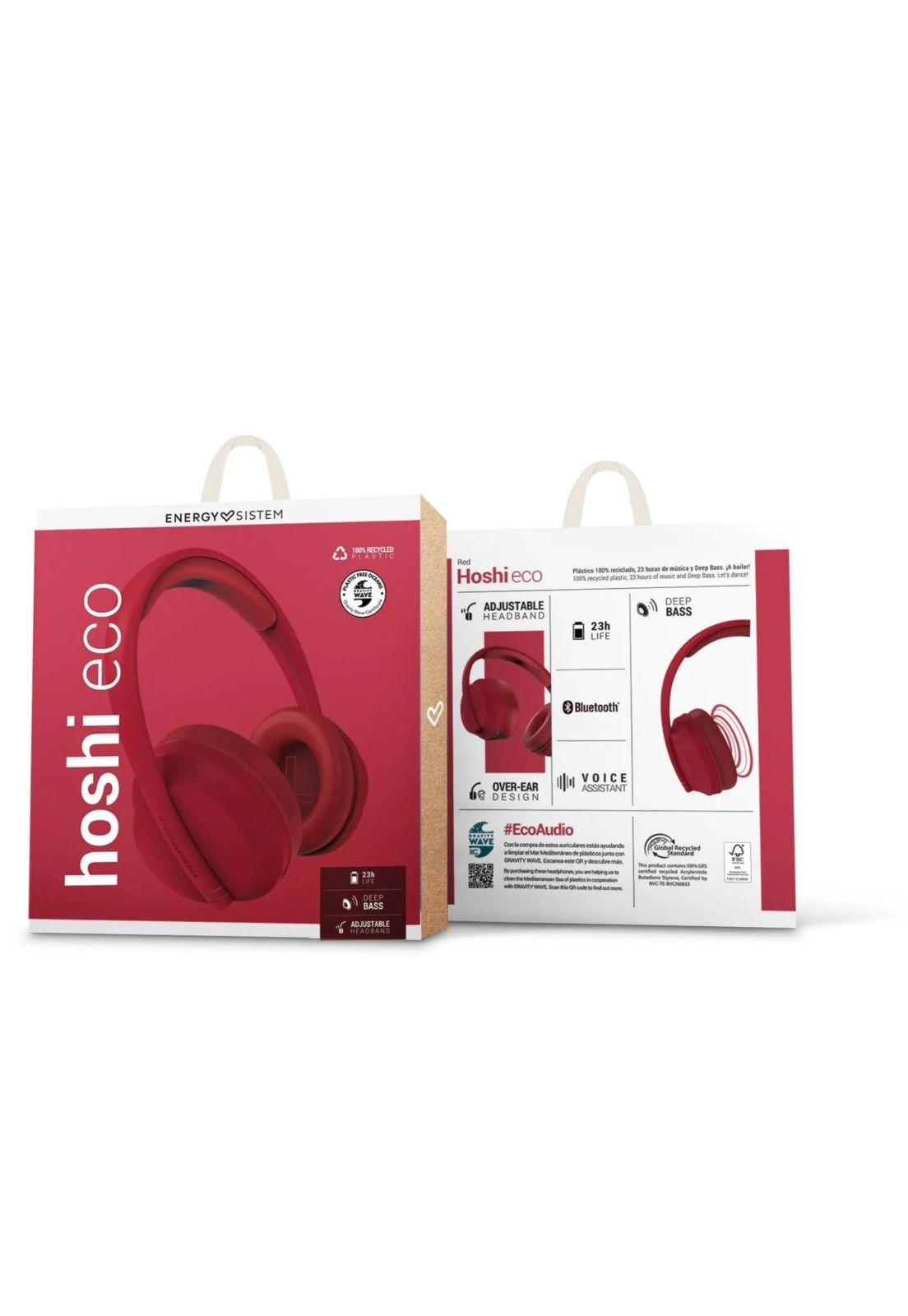 Audífonos Energy Sistem HOSHI Rojo Autonomía 23H + Assistant-5
