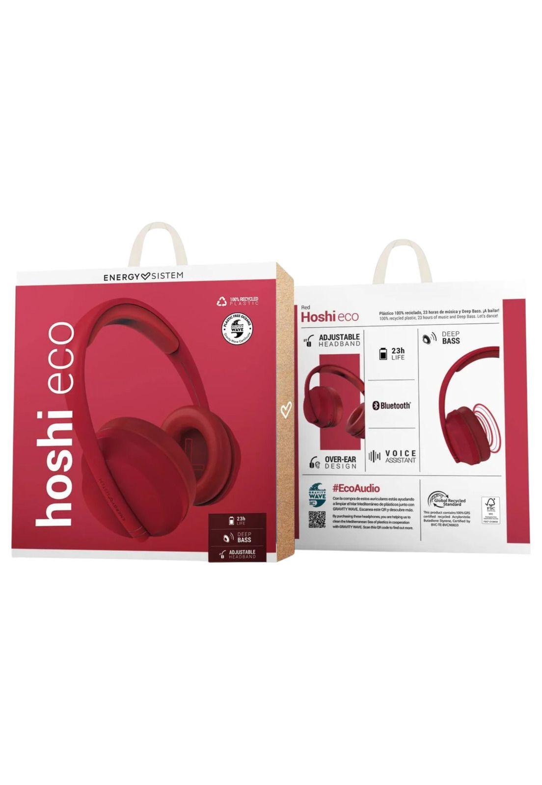 Audífonos Energy Sistem HOSHI Rojo Autonomía 23H + Assistant-5