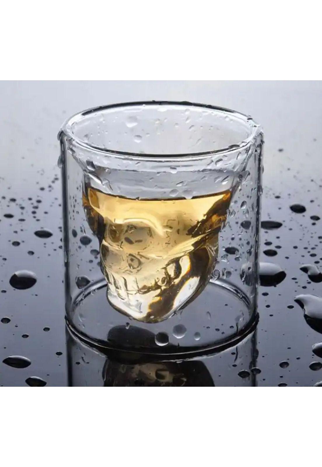 Pack de 8 Vasos para Whiskey Calavera Maya 75ML Doble Fondo-6