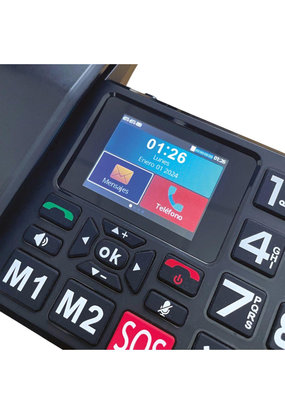 Teléfono Senior de Mesa 4G LTE con Pantalla y Botón S O S-2