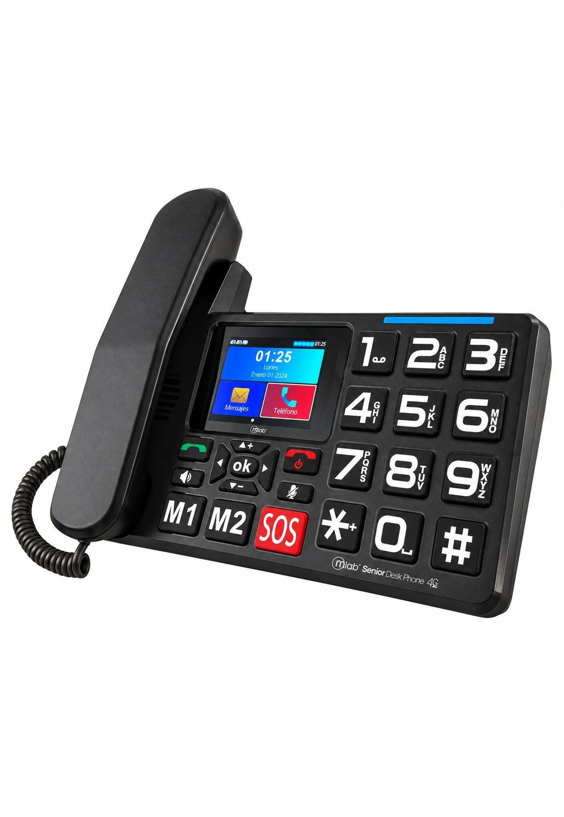 Teléfono Senior de Mesa 4G LTE con Pantalla y Botón S O S-0