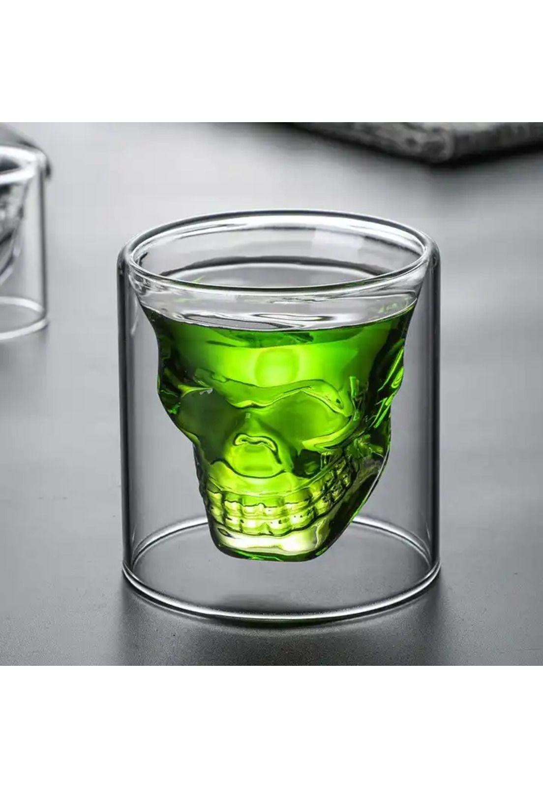 Pack de 4 Vasos para Whiskey Calavera Maya 150ML Doble Fondo-3