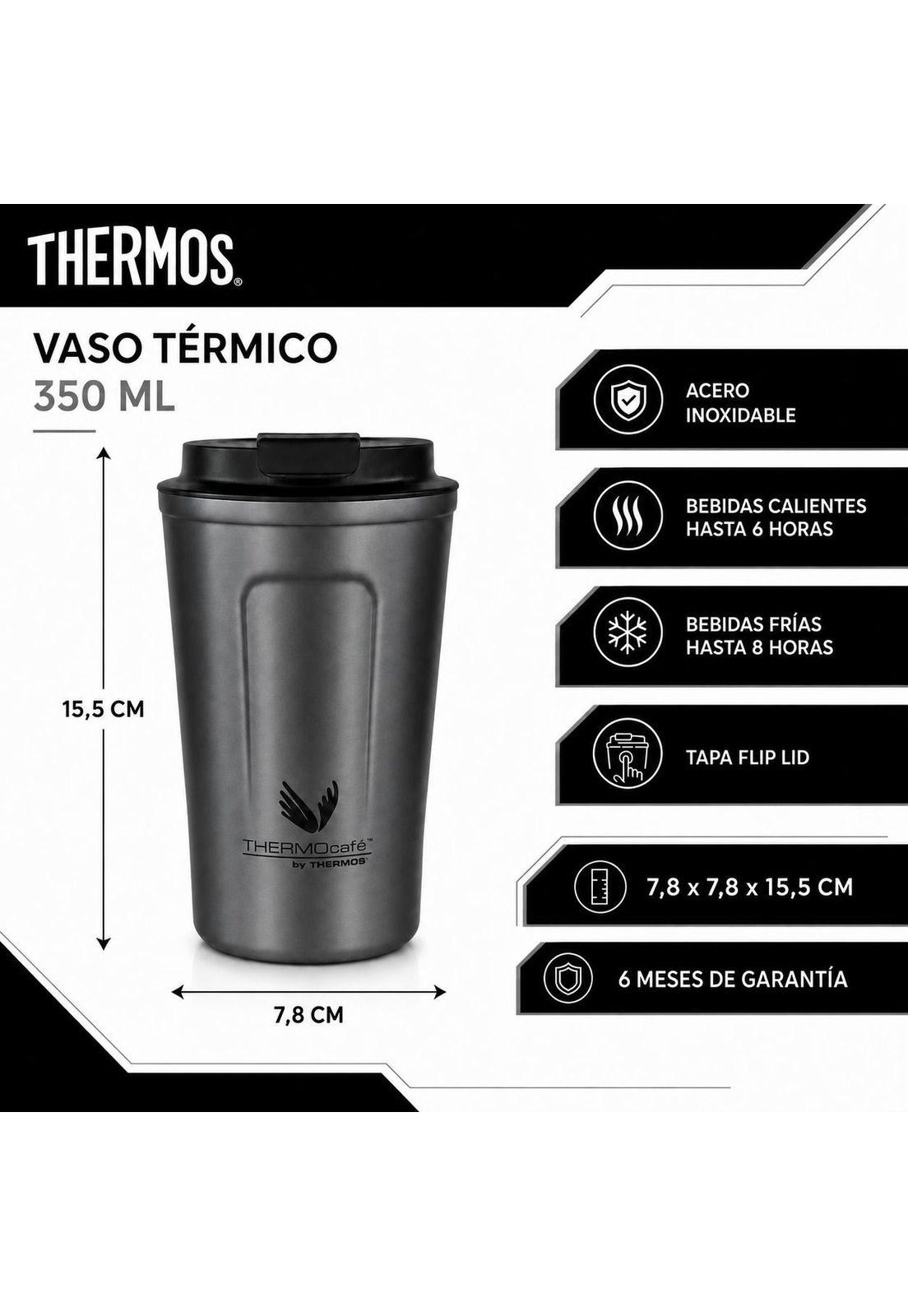 Vaso Termigo MUG Thermos Dark Gray  Acero Inoxidable 350ML-7