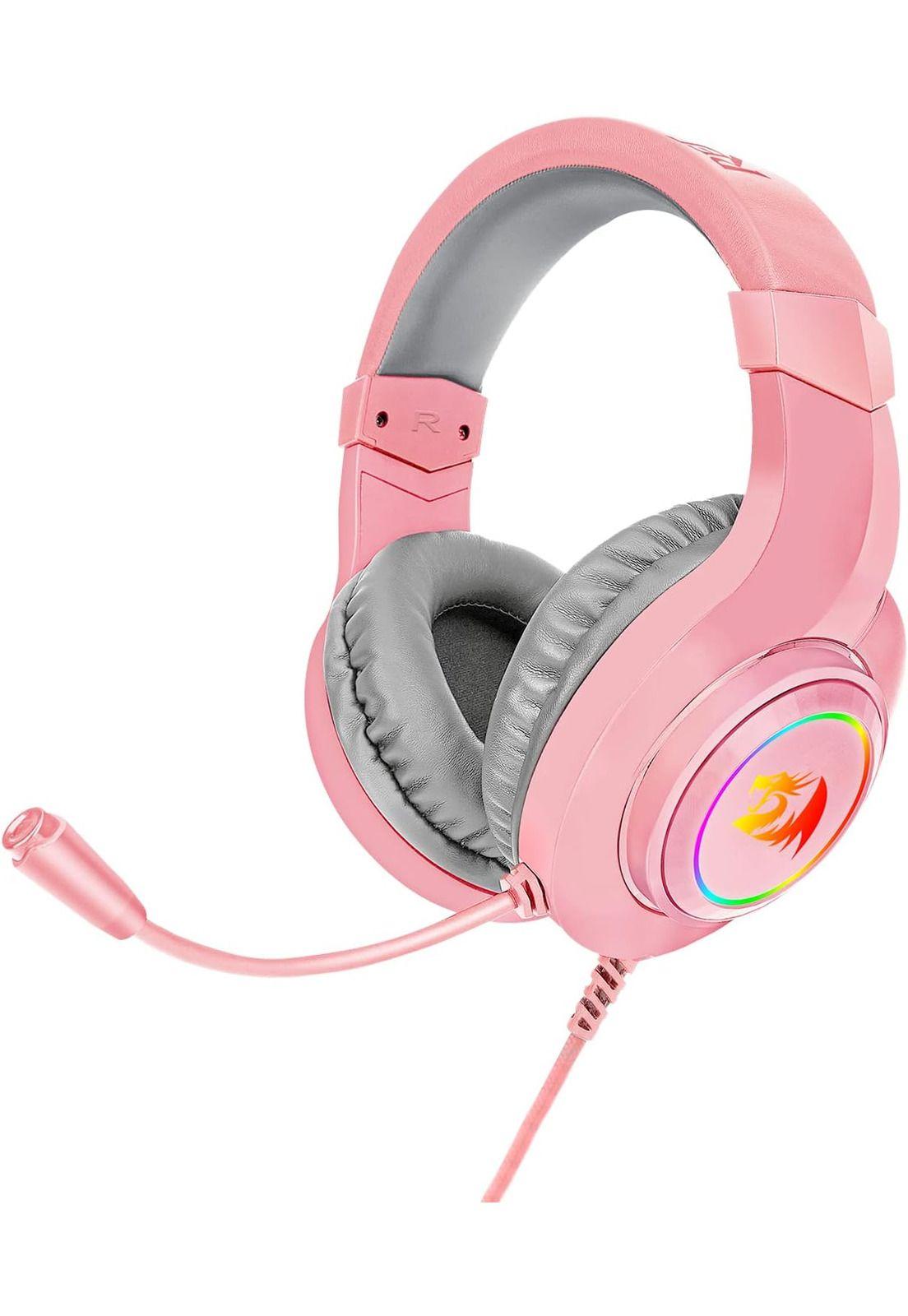 Audífonos Gamer Rosados Multiplataforma Redragon Hylas H260P-0