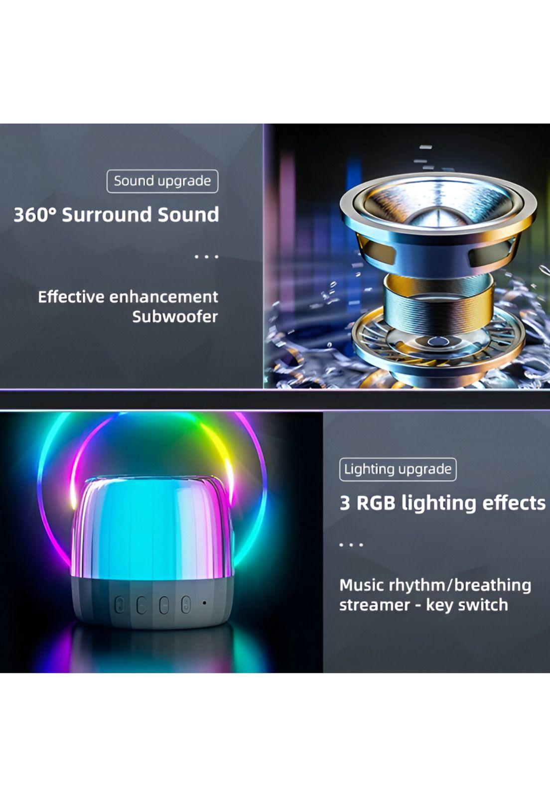 Parlante Portátil Bluetooth Lenovo K3 PLUS  FULL RGB USB-C-4