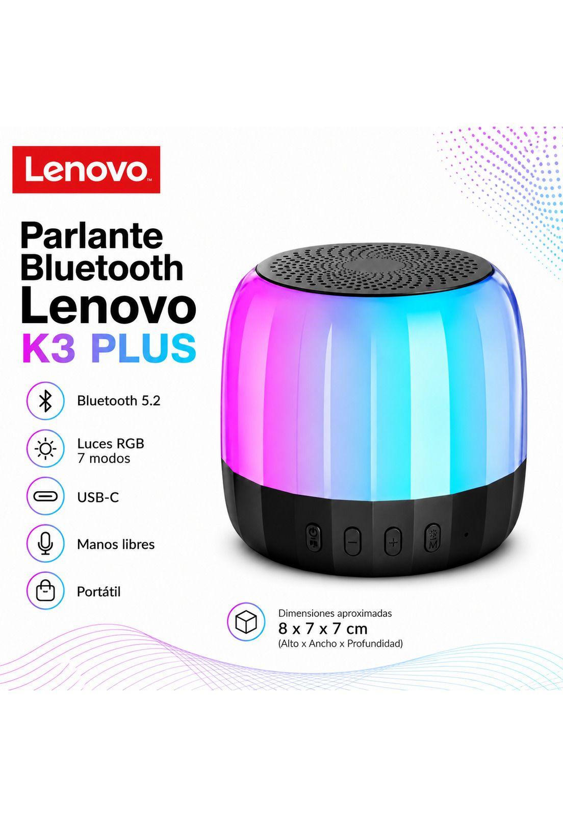 Parlante Portátil Bluetooth Lenovo K3 PLUS  FULL RGB USB-C-2