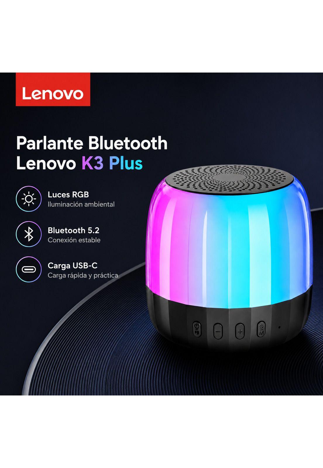 Parlante Portátil Bluetooth Lenovo K3 PLUS  FULL RGB USB-C-5