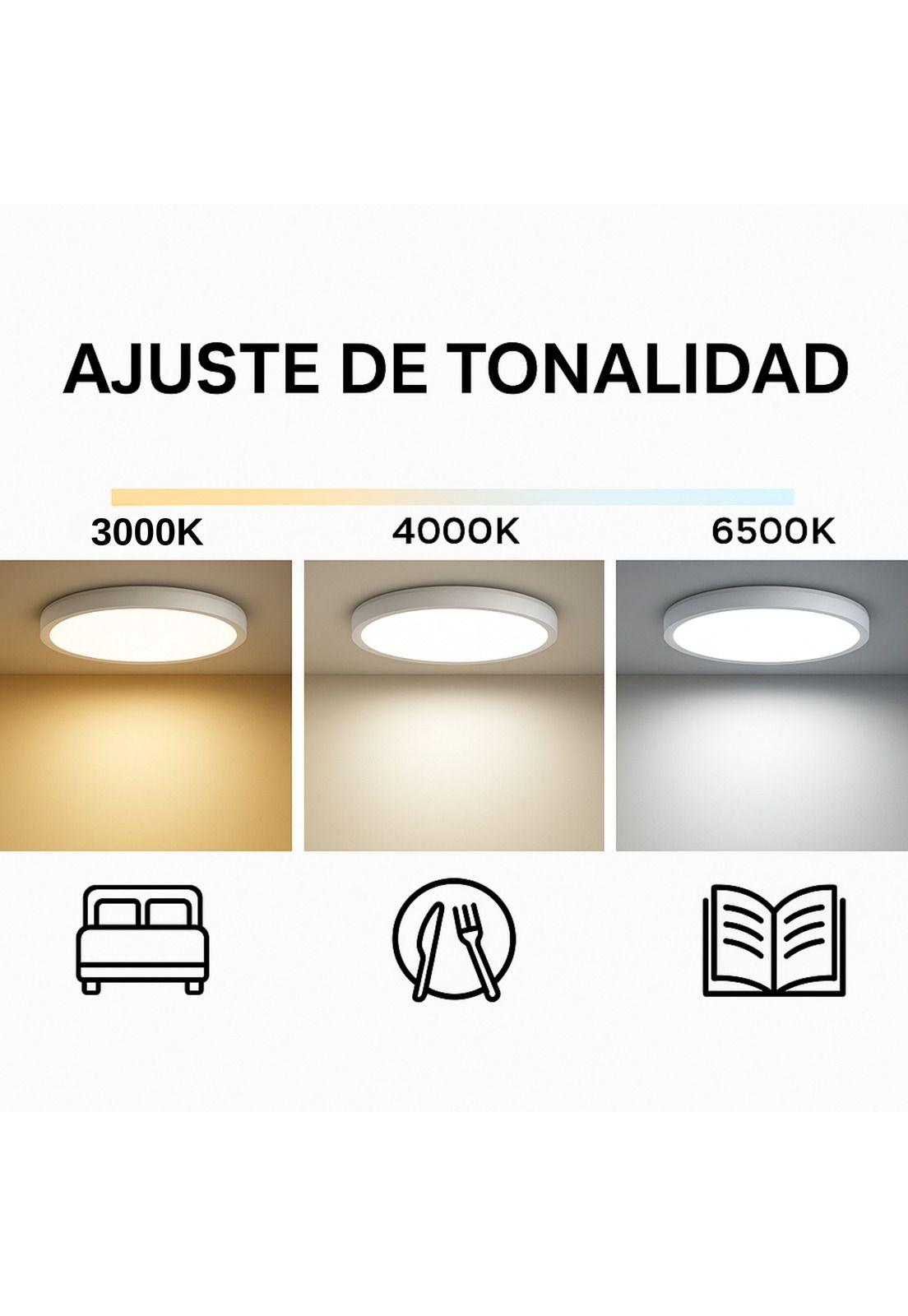 Plafón Led Sobrepuesto 24W CCT Luz Cálida/ Neutra/ Fría 29CM-3